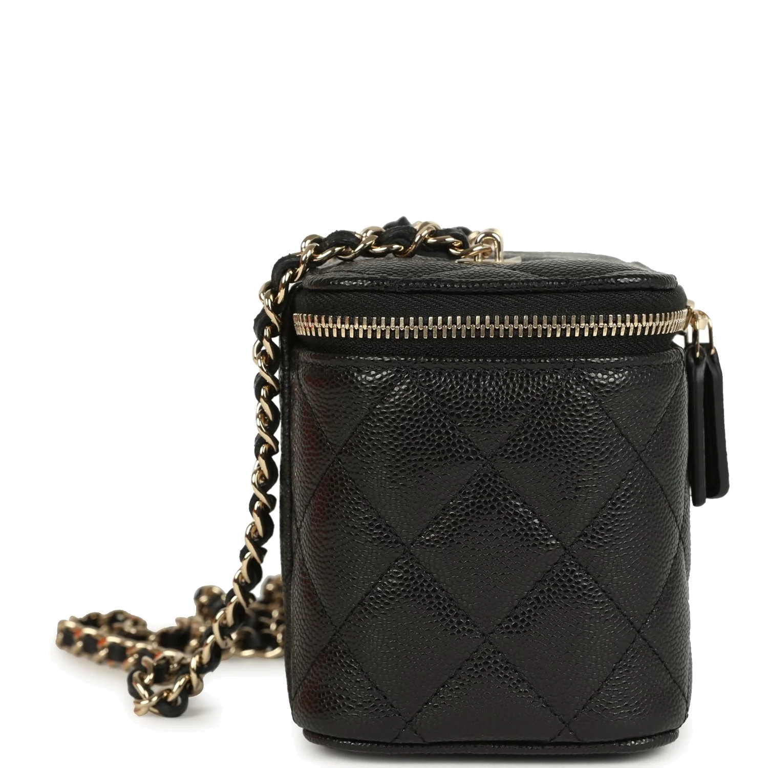 Chanel Small Classic Vanity Case Black Shiny Caviar — фото 4