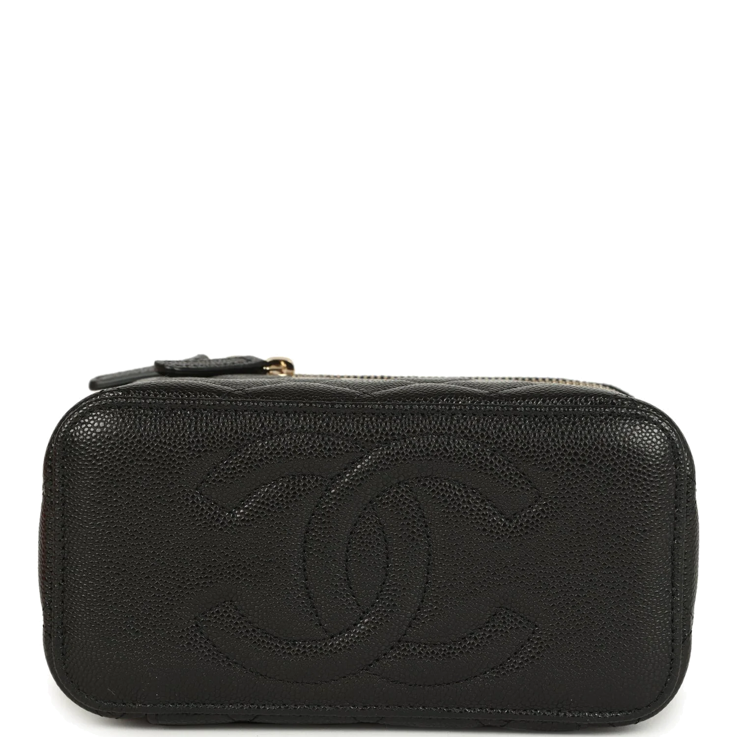 Chanel Small Classic Vanity Case Black Shiny Caviar — фото 7