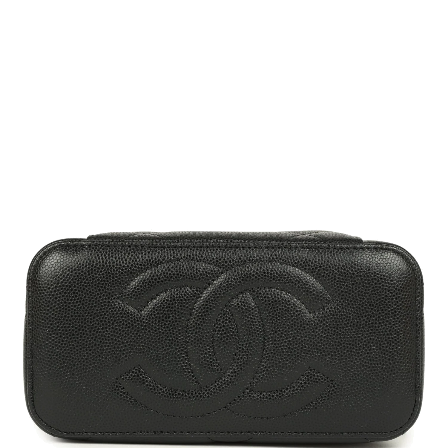 Chanel Small Top Handle Vanity Case Black Caviar — фото 7