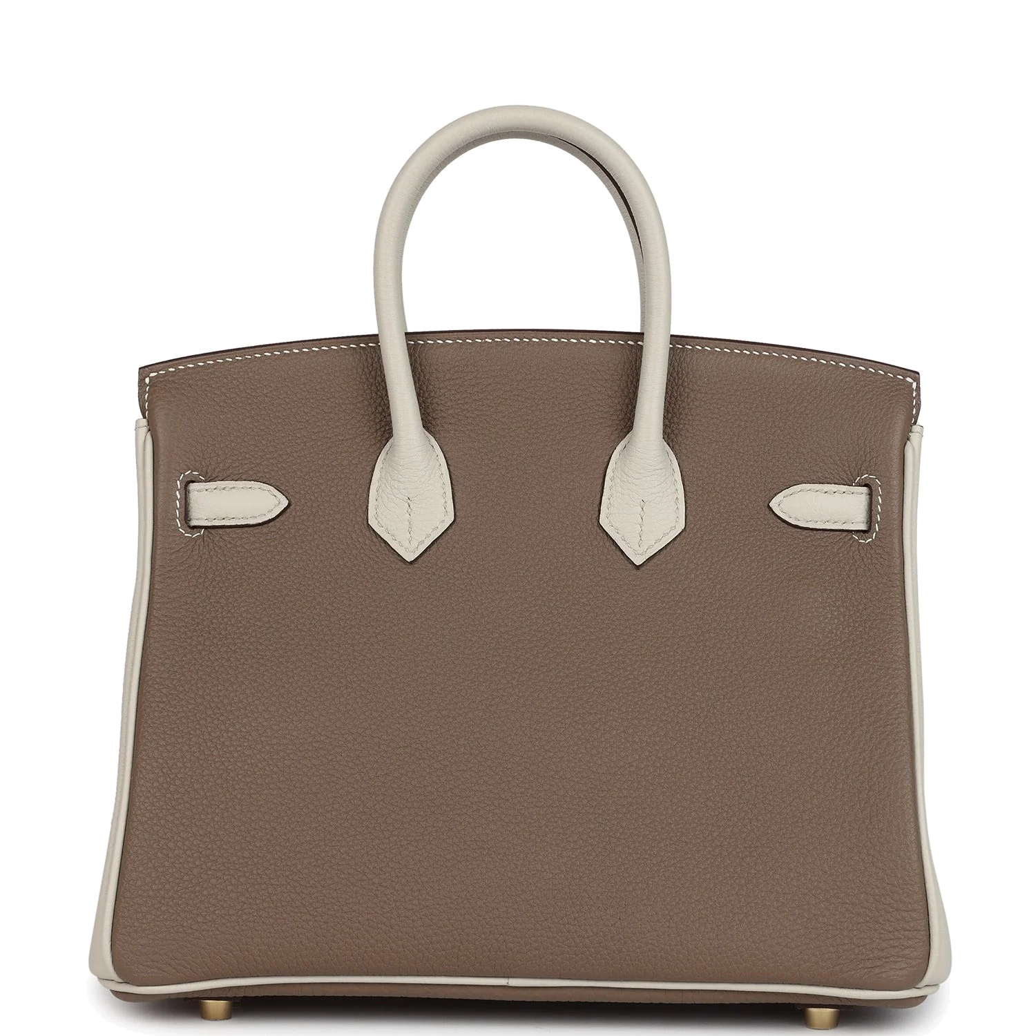 Hermes Special Order (HSS) Birkin 25 Etoupe and Craie Togo Gold Hardware Этуп — фото 5