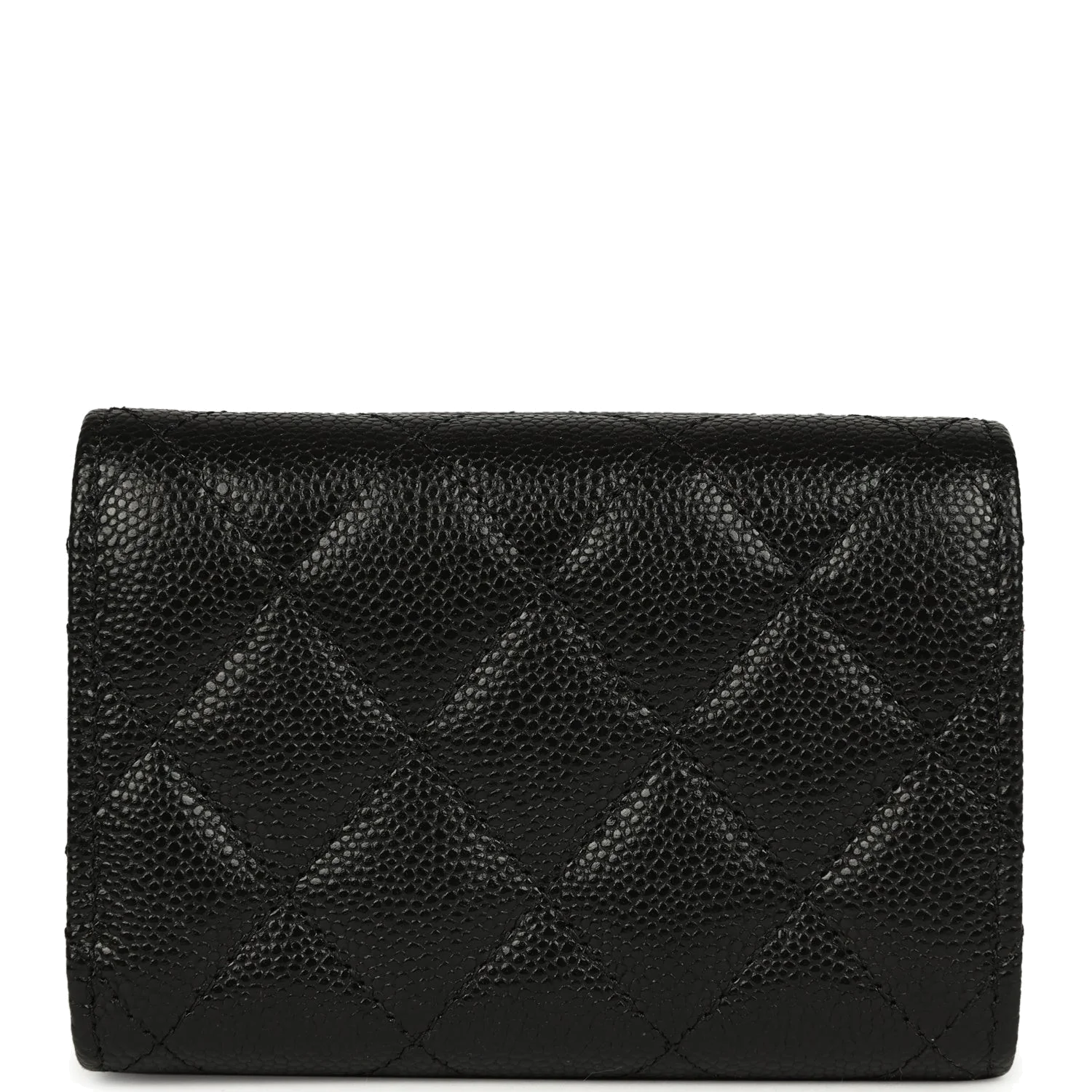 Chanel Small Classic Flap Wallet Black Shiny Caviar — фото 5