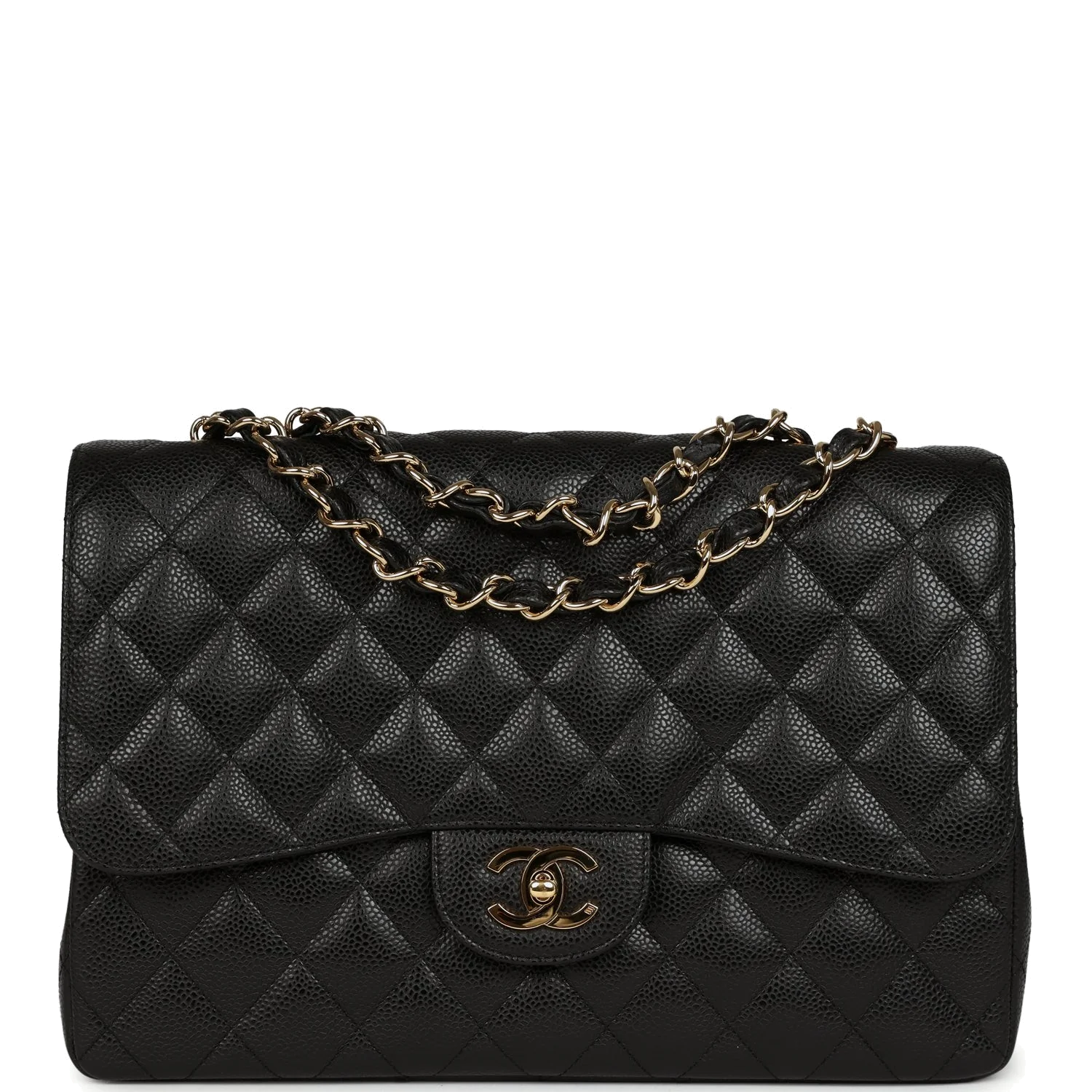 Chanel Jumbo Classic Single Flap Bag Black Caviar — фото 2
