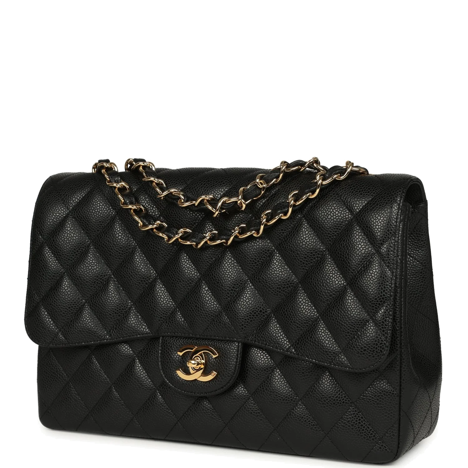 Chanel Jumbo Classic Single Flap Bag Black Caviar — фото 6