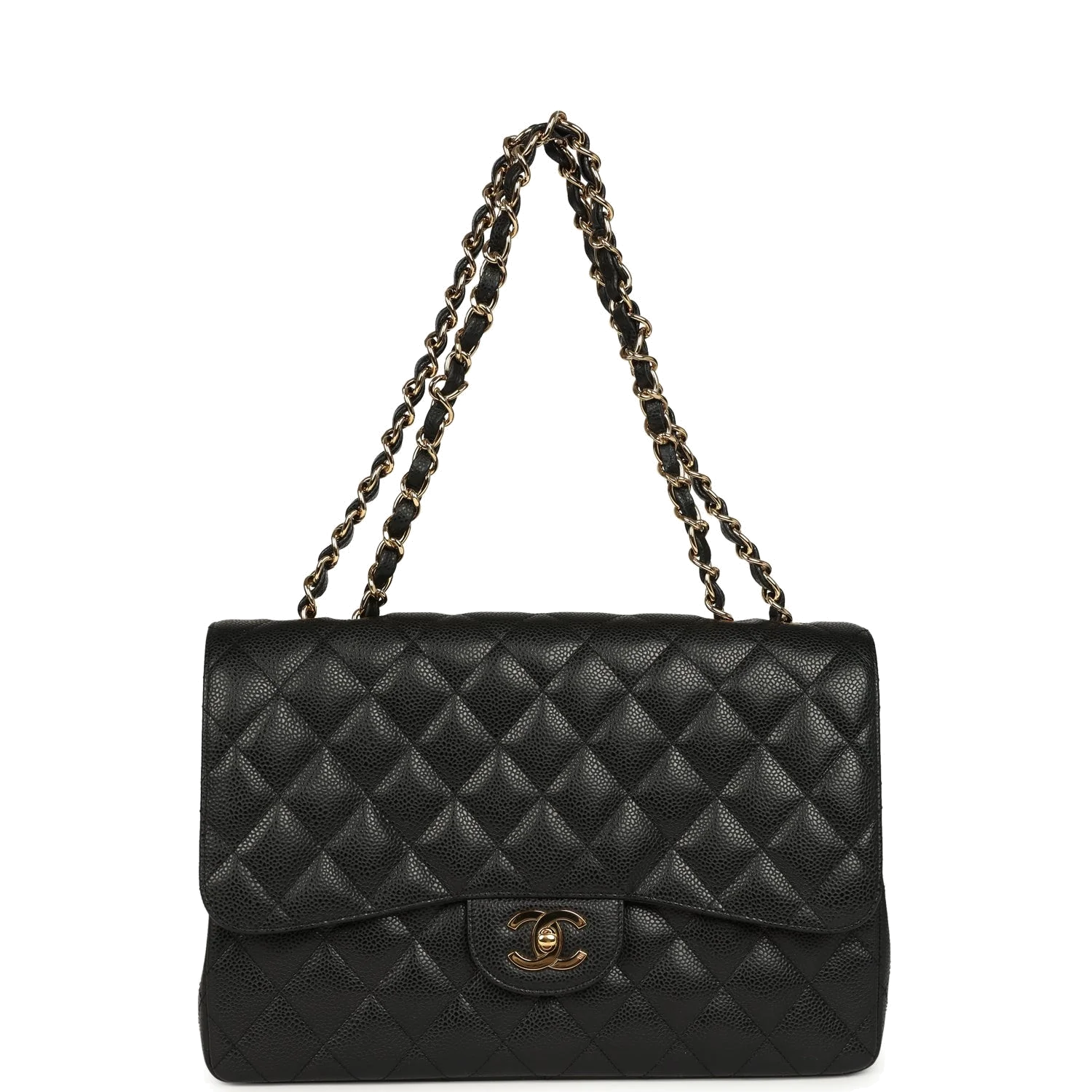 Chanel Jumbo Classic Single Flap Bag Black Caviar — фото 8