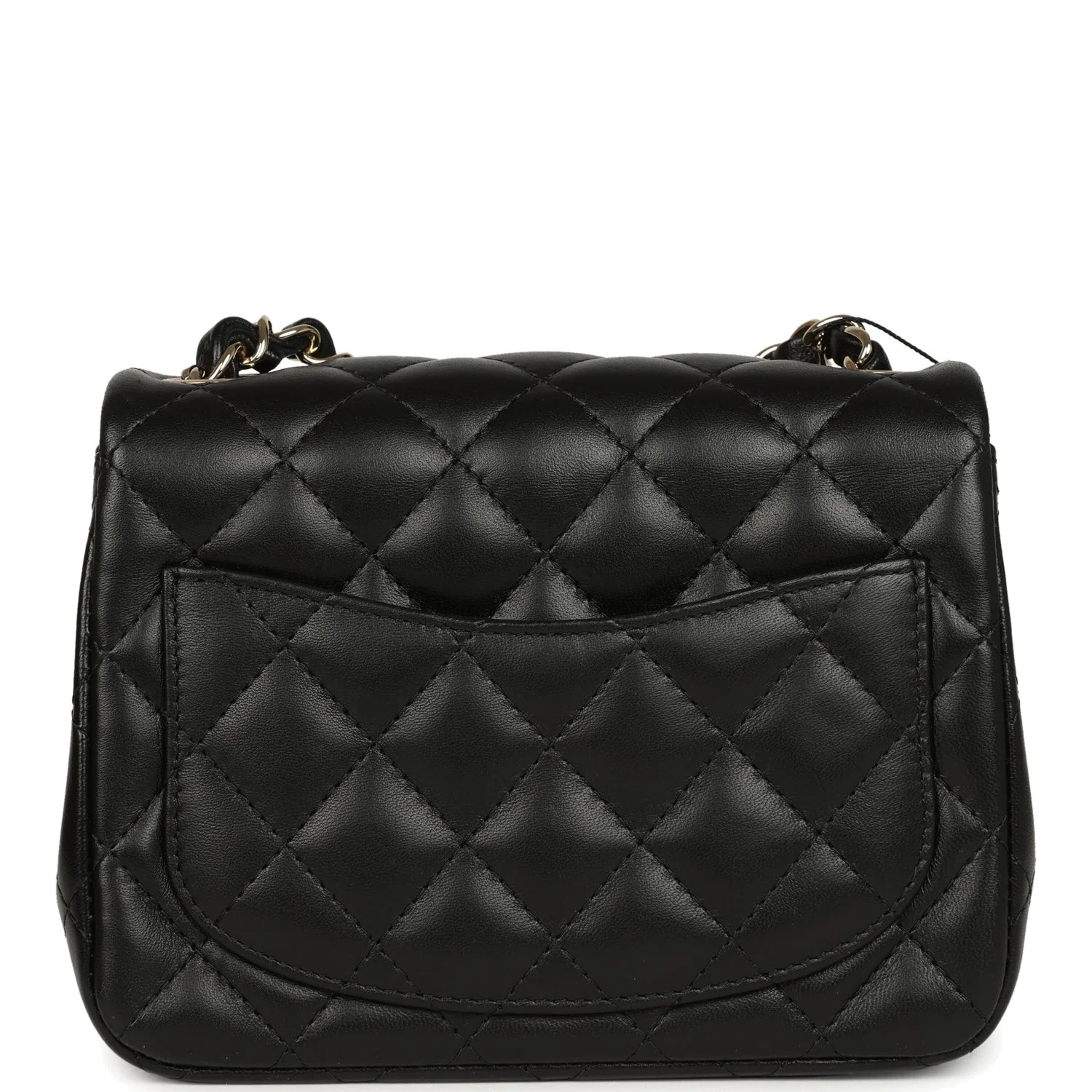 Chanel Mini Classic Square Flap Bag Black Lambskin — фото 5