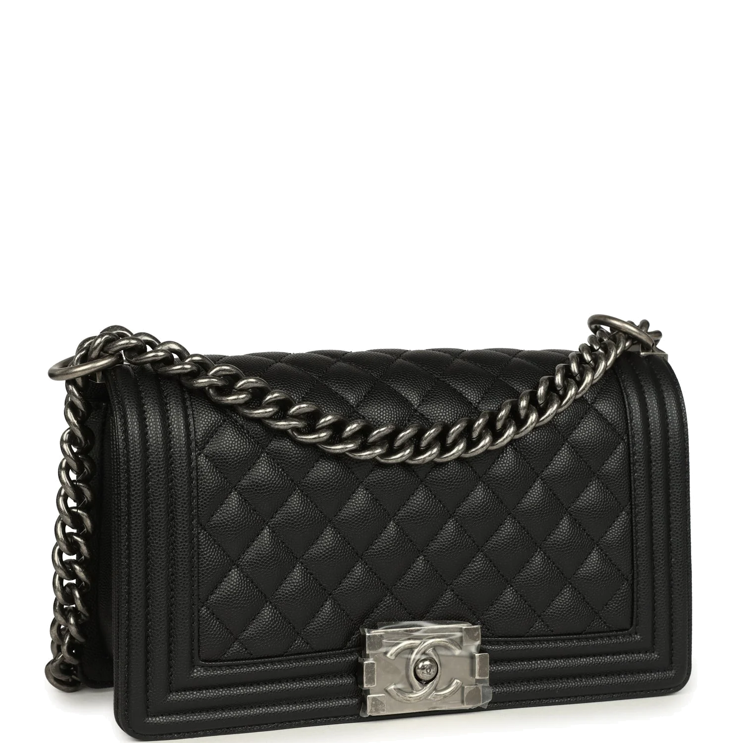 Chanel Medium Boy Bag Black Caviar — фото 3