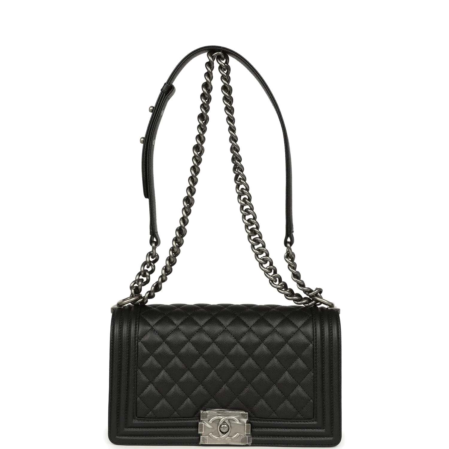 Chanel Medium Boy Bag Black Caviar — фото 8