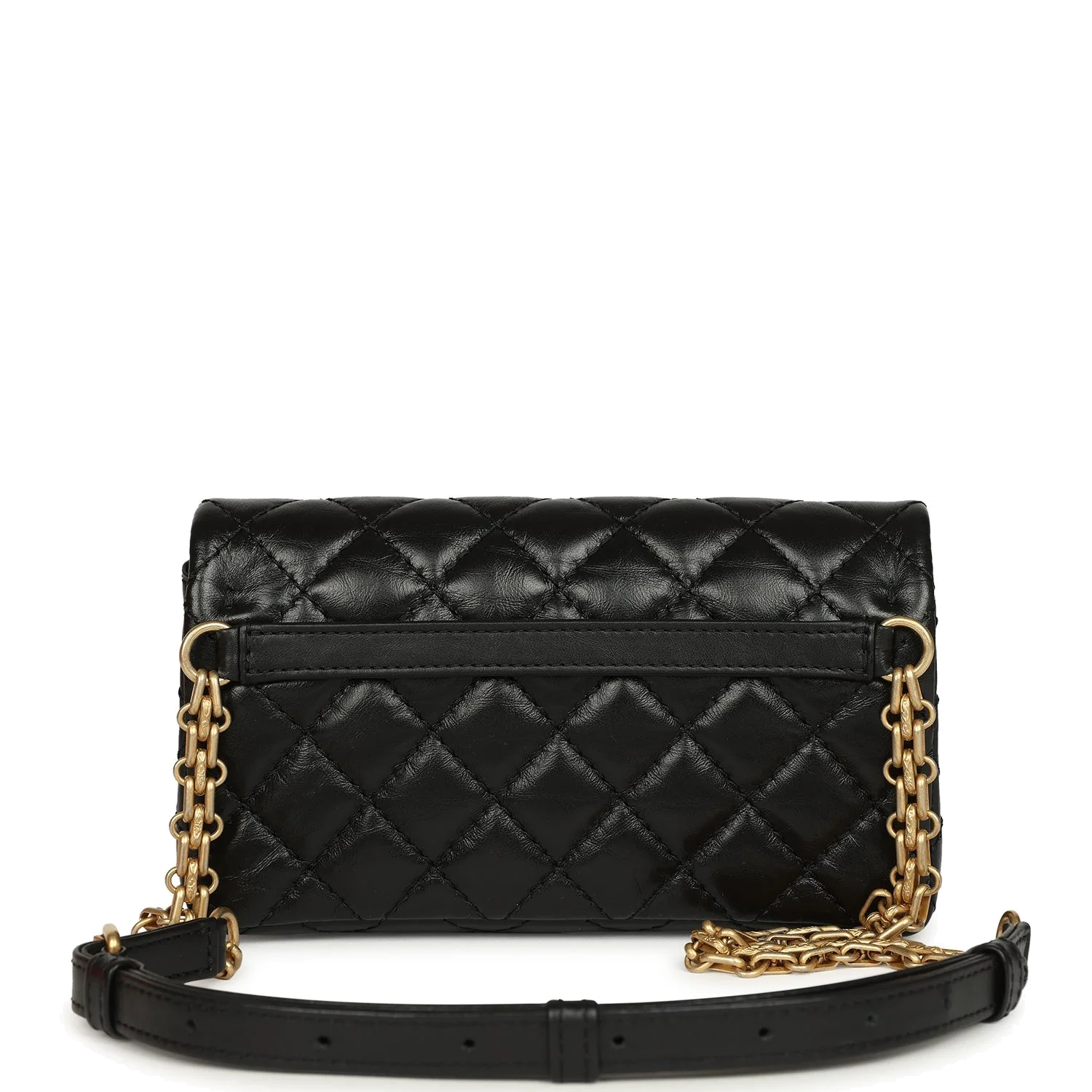Chanel Mini Reissue Belt Bag Black Crumpled Aged Calfskin — фото 5