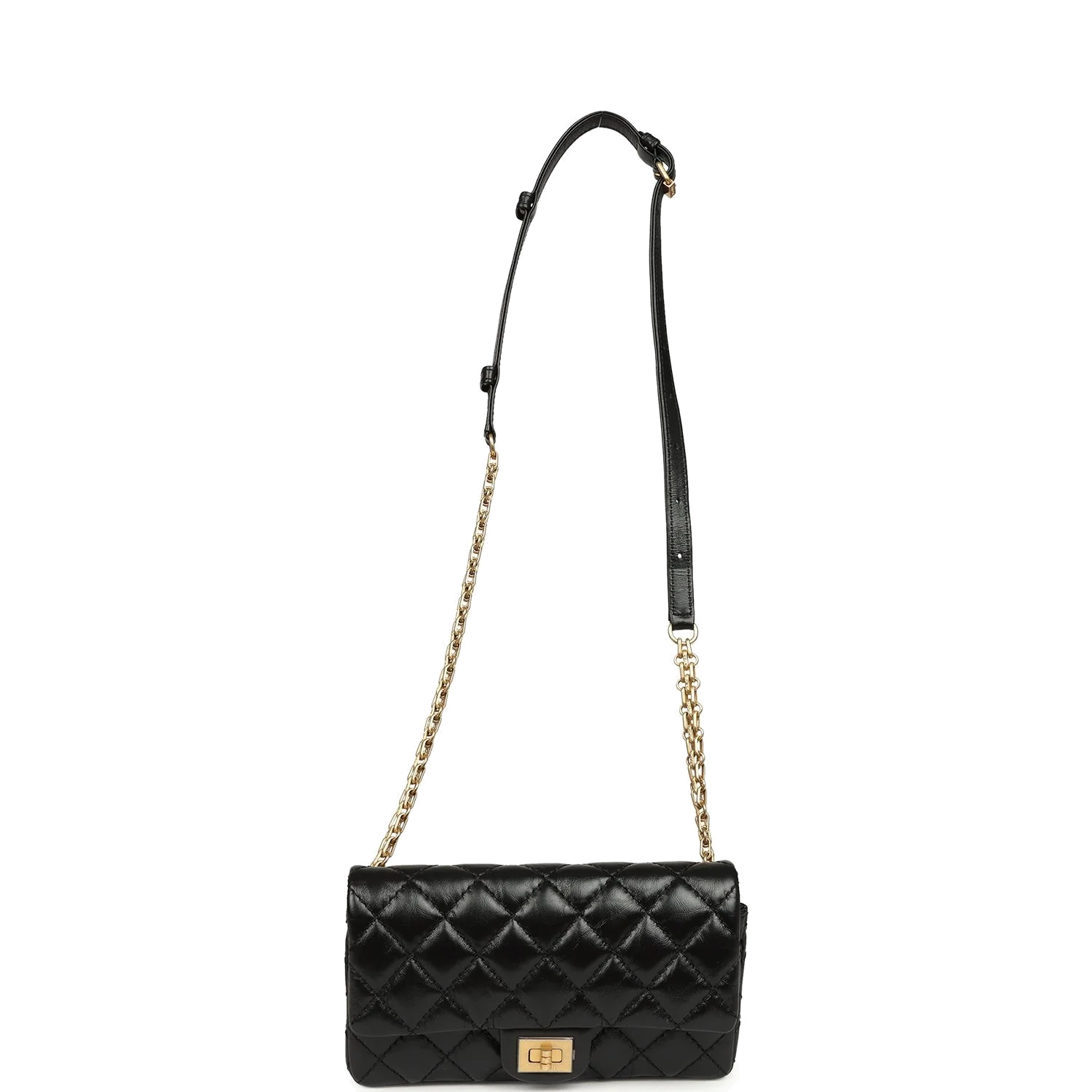 Chanel Mini Reissue Belt Bag Black Crumpled Aged Calfskin — фото 8