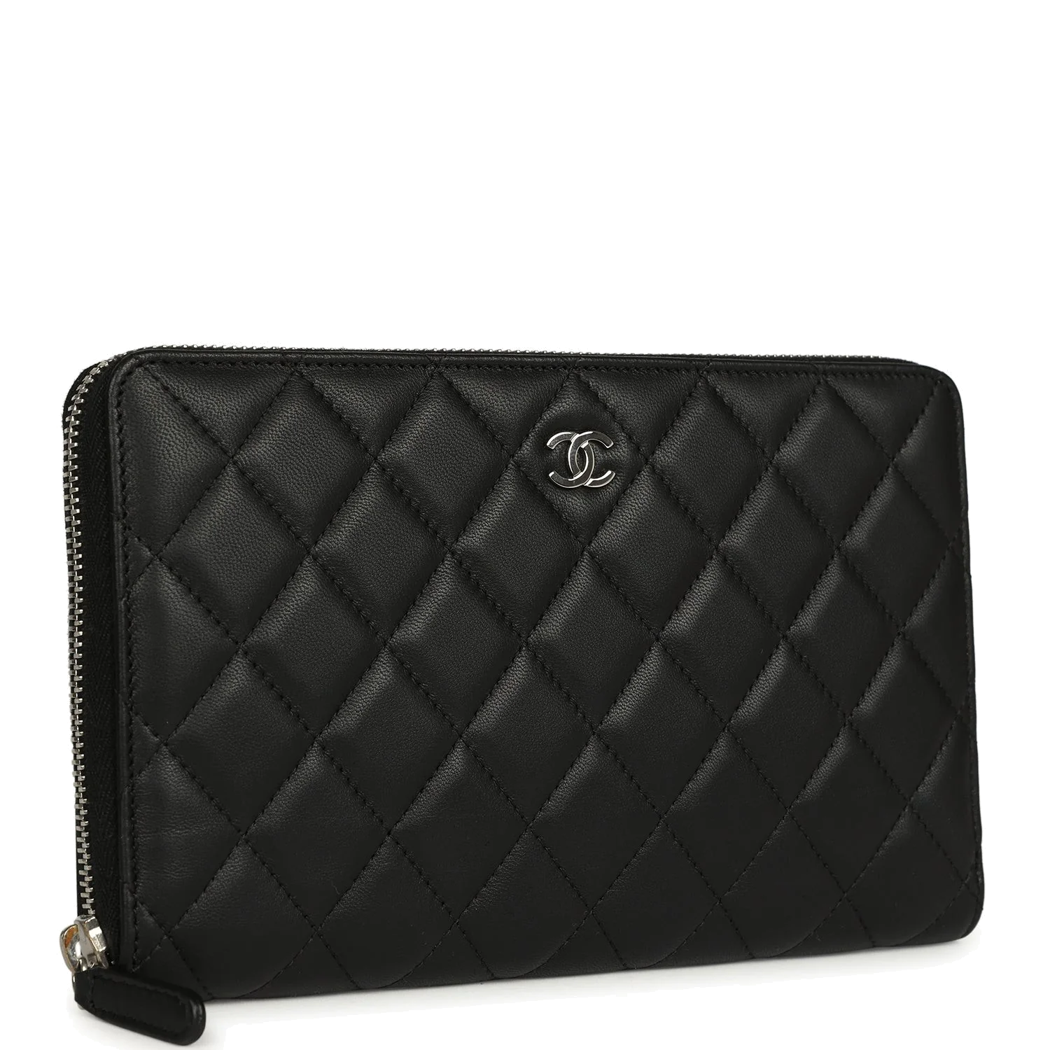 Chanel Classic Organizer Zip Wallet Black Lambskin — фото 3
