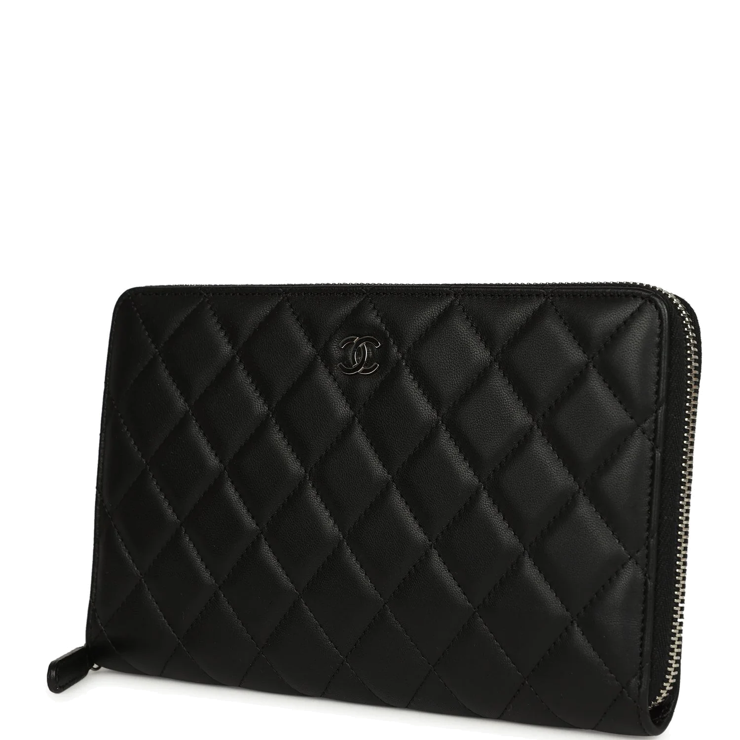 Chanel Classic Organizer Zip Wallet Black Lambskin — фото 6