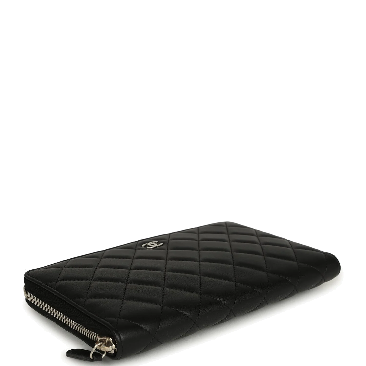 Chanel Classic Organizer Zip Wallet Black Lambskin — фото 7