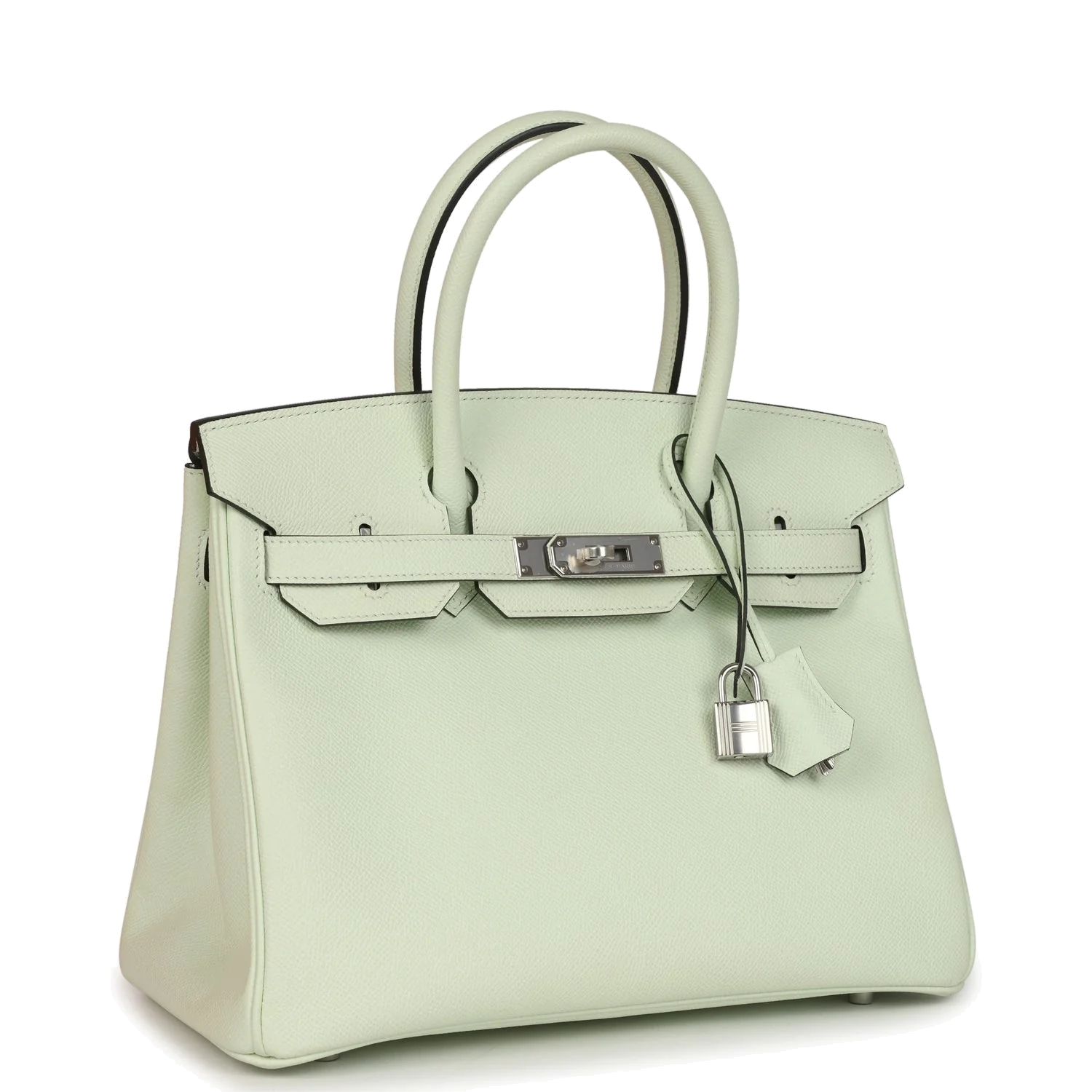 Hermes Birkin 30 Vert Fizz Epsom Palladium Hardware Зеленый физз — фото 3