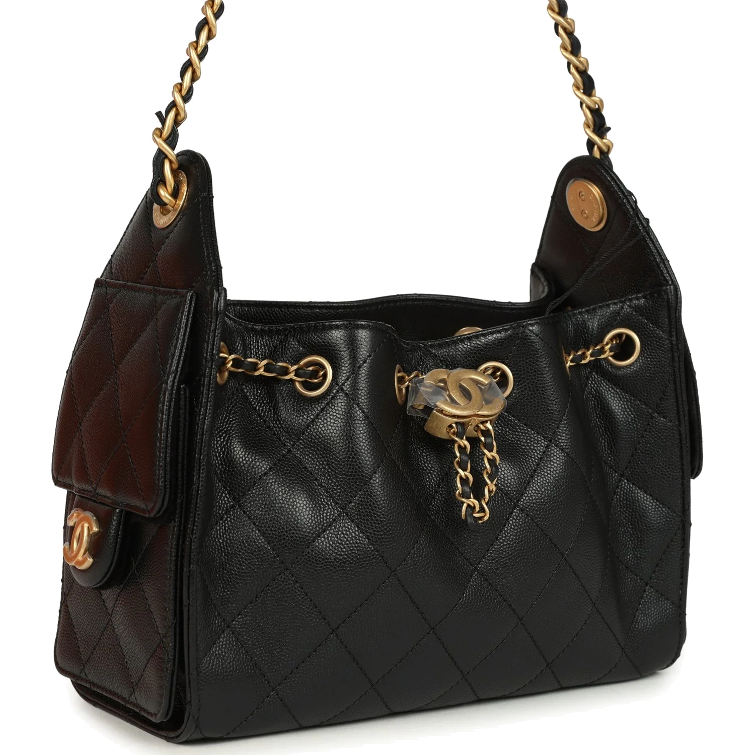 Chanel Mini 25 Hobo Bag Black Caviar — фото 3