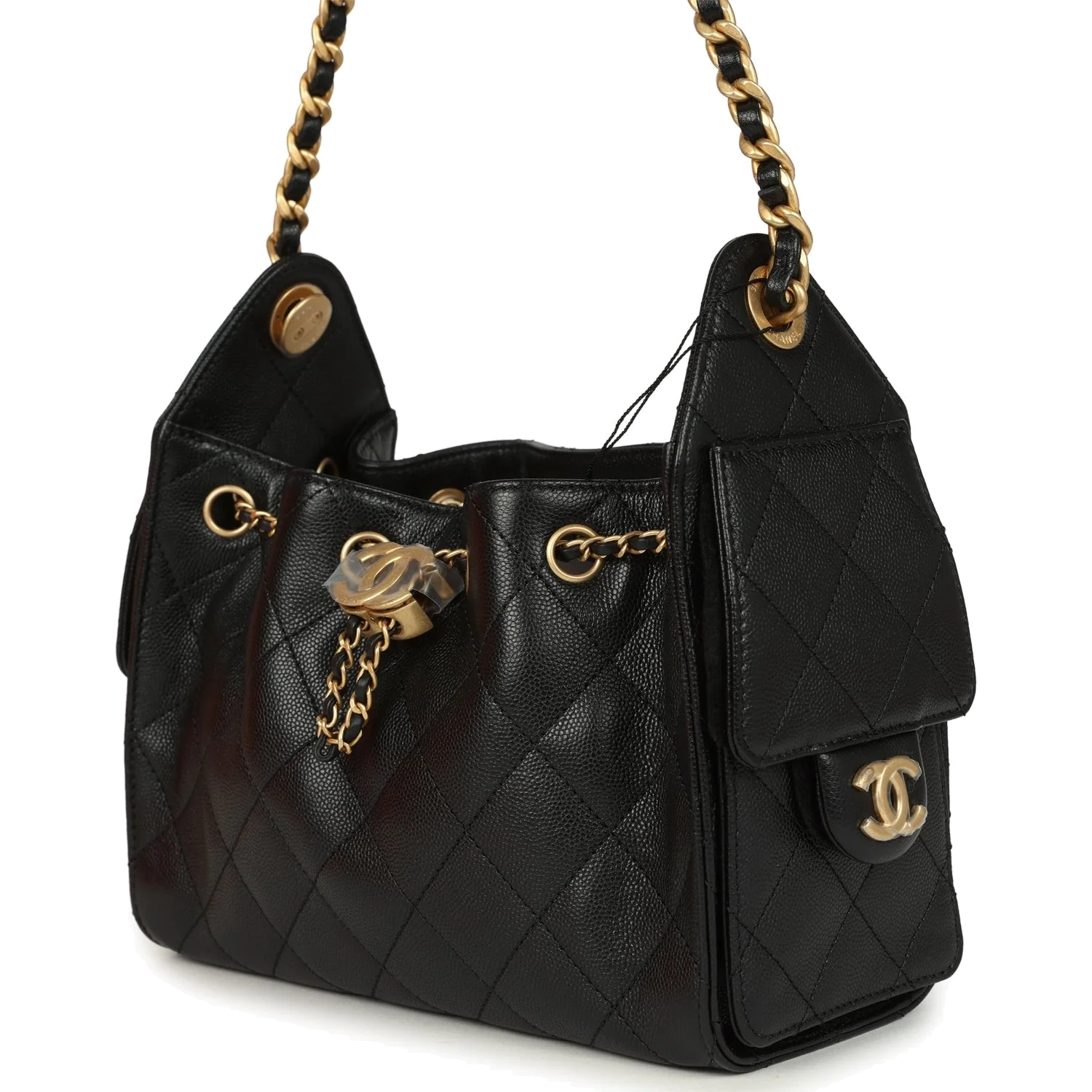 Chanel Mini 25 Hobo Bag Black Caviar — фото 4