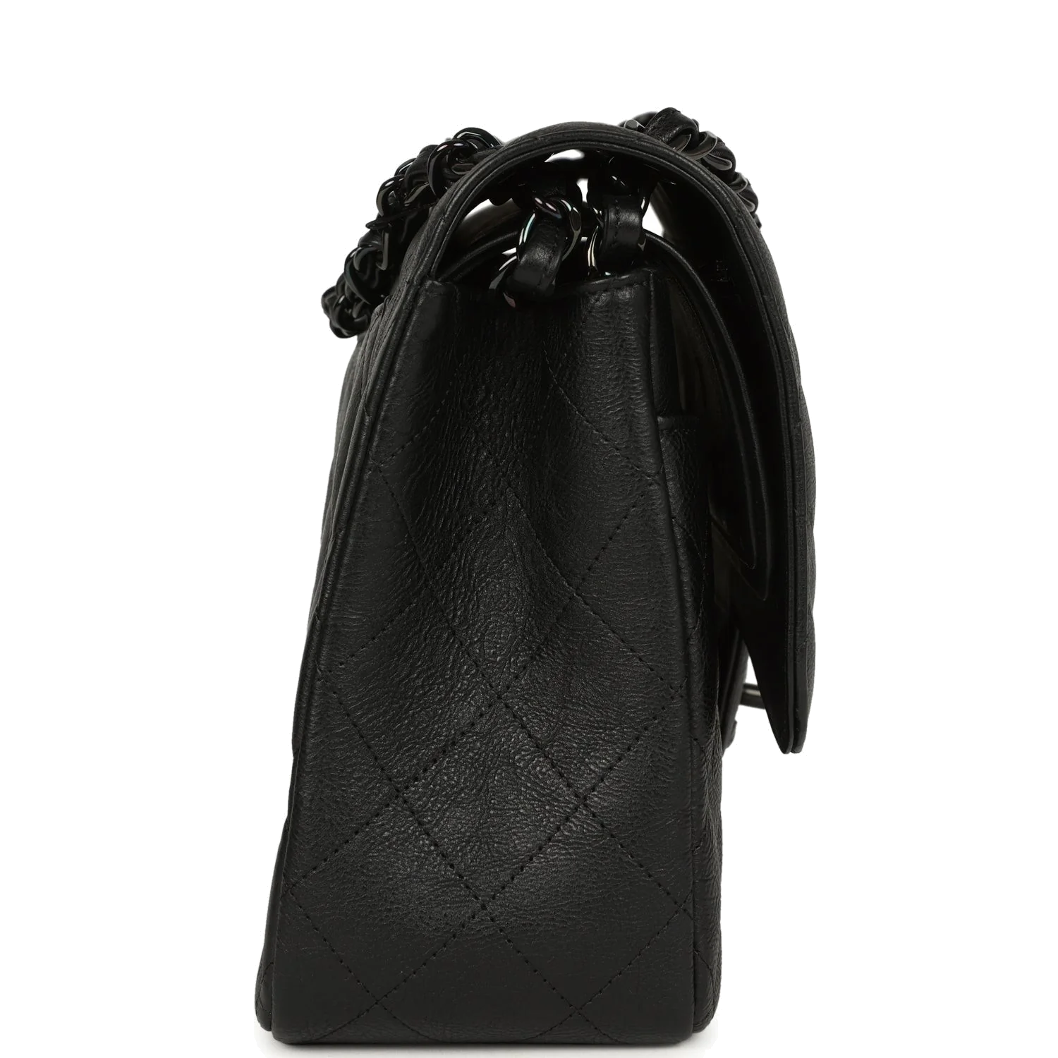 Chanel Jumbo Classic Double Flap Bag So Black Crumpled Calfskin — фото 4