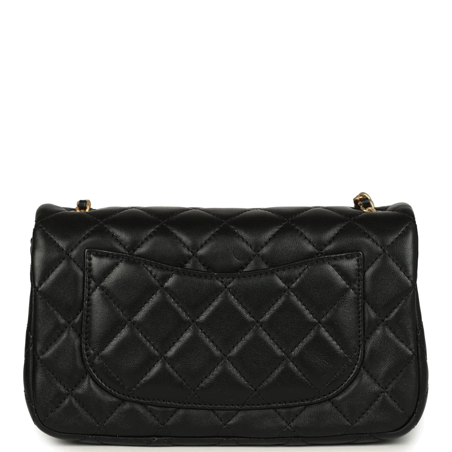 Chanel Mini Pearl Crush Rectangular Flap Bag Black Lambskin — фото 5
