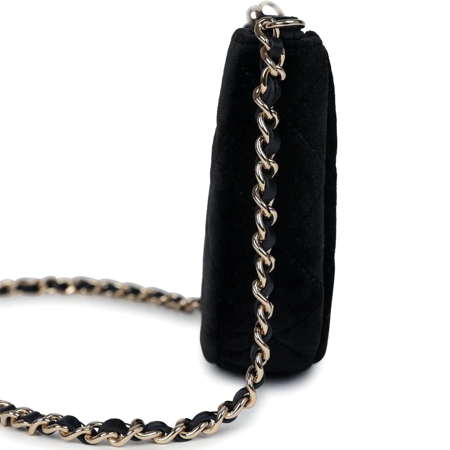 Chanel Crystal CC Hobo Bag with Chain Black Velvet — фото 4