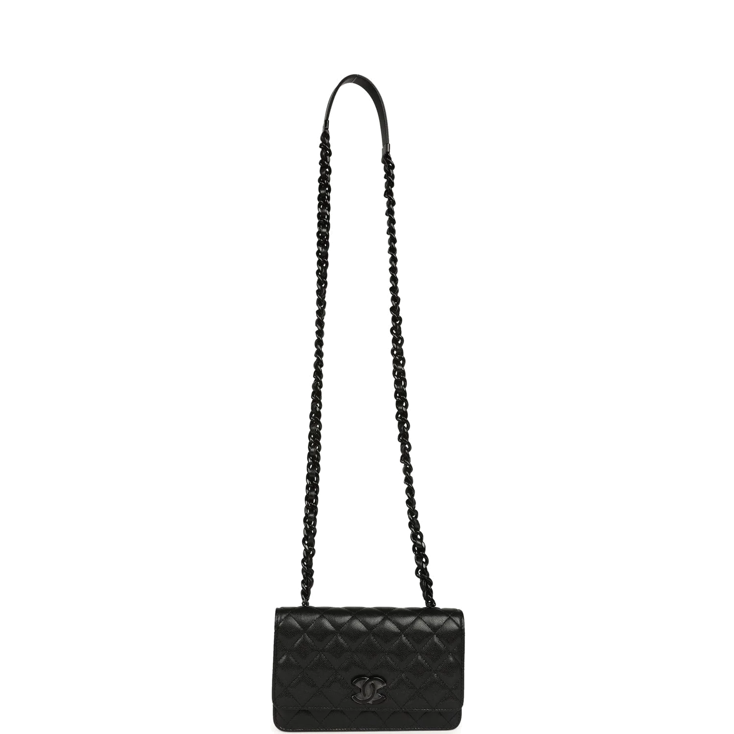 Chanel Wallet On Chain WOC So Black Caviar — фото 8