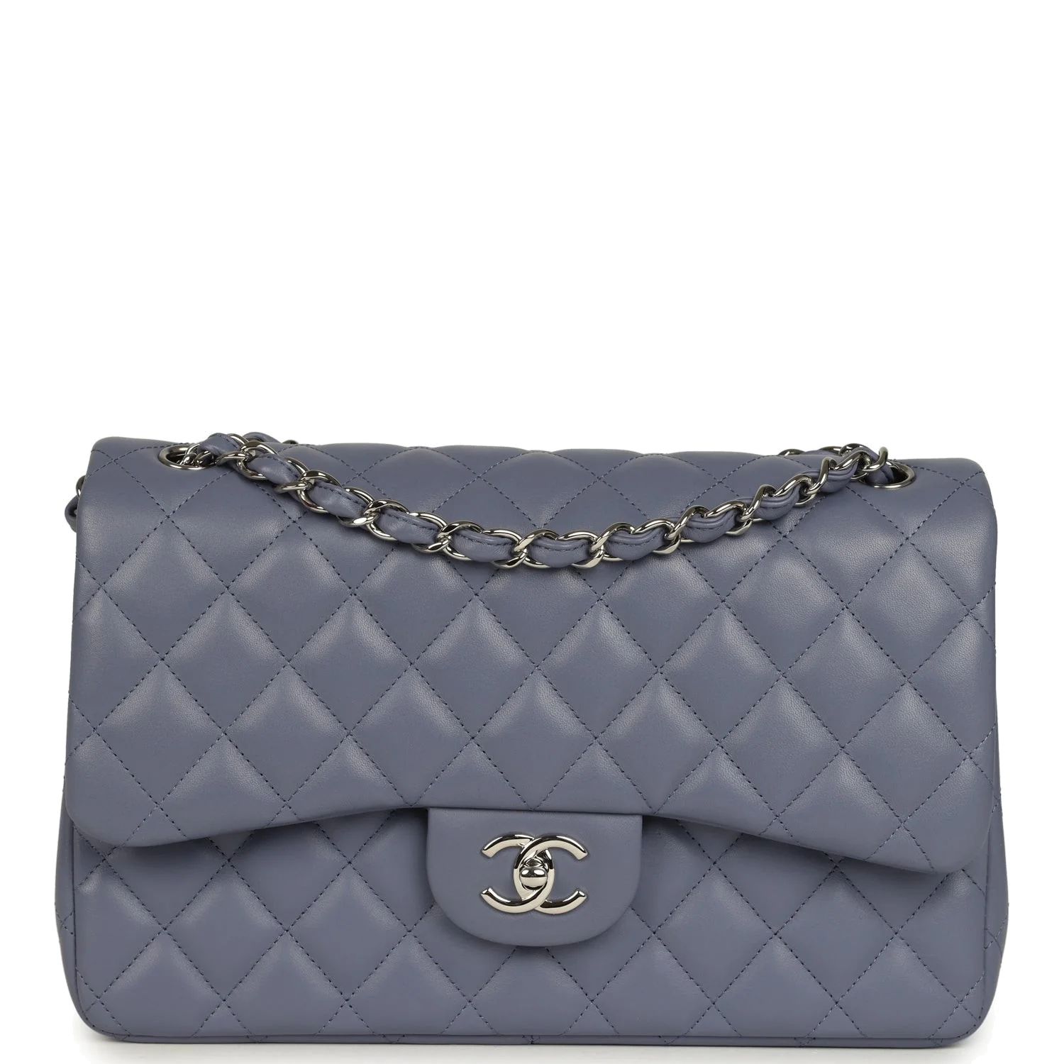 Chanel Jumbo Classic Double Flap Bag Purple Lambskin