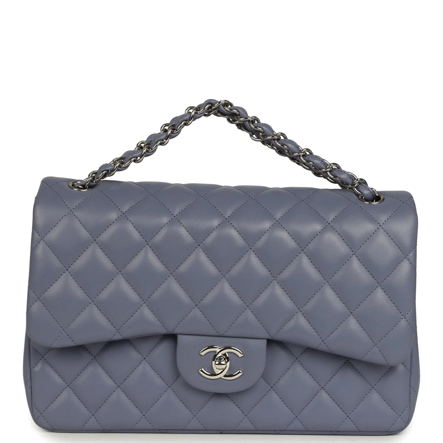 Chanel Jumbo Classic Double Flap Bag Purple Lambskin — фото 8