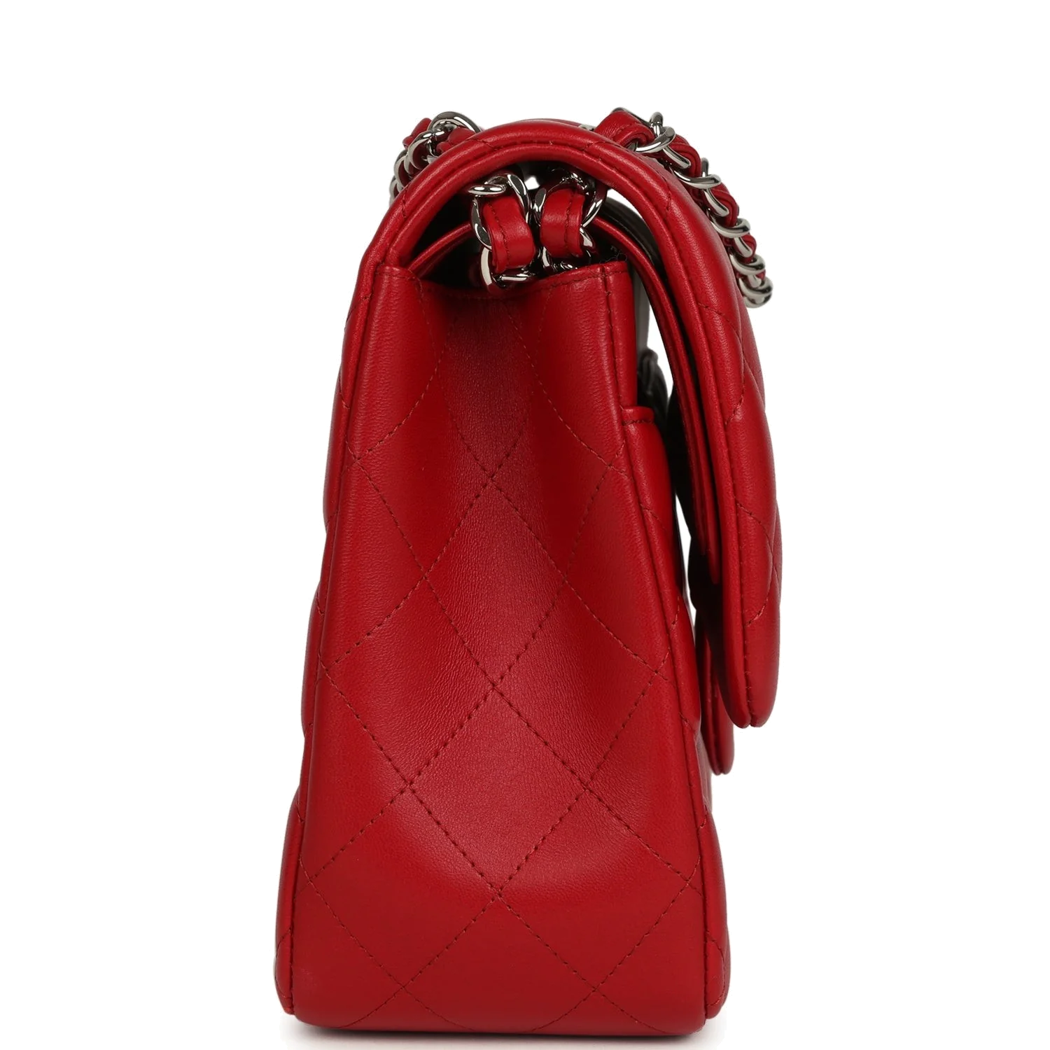 Chanel Jumbo Classic Double Flap Bag Red Lambskin — фото 4