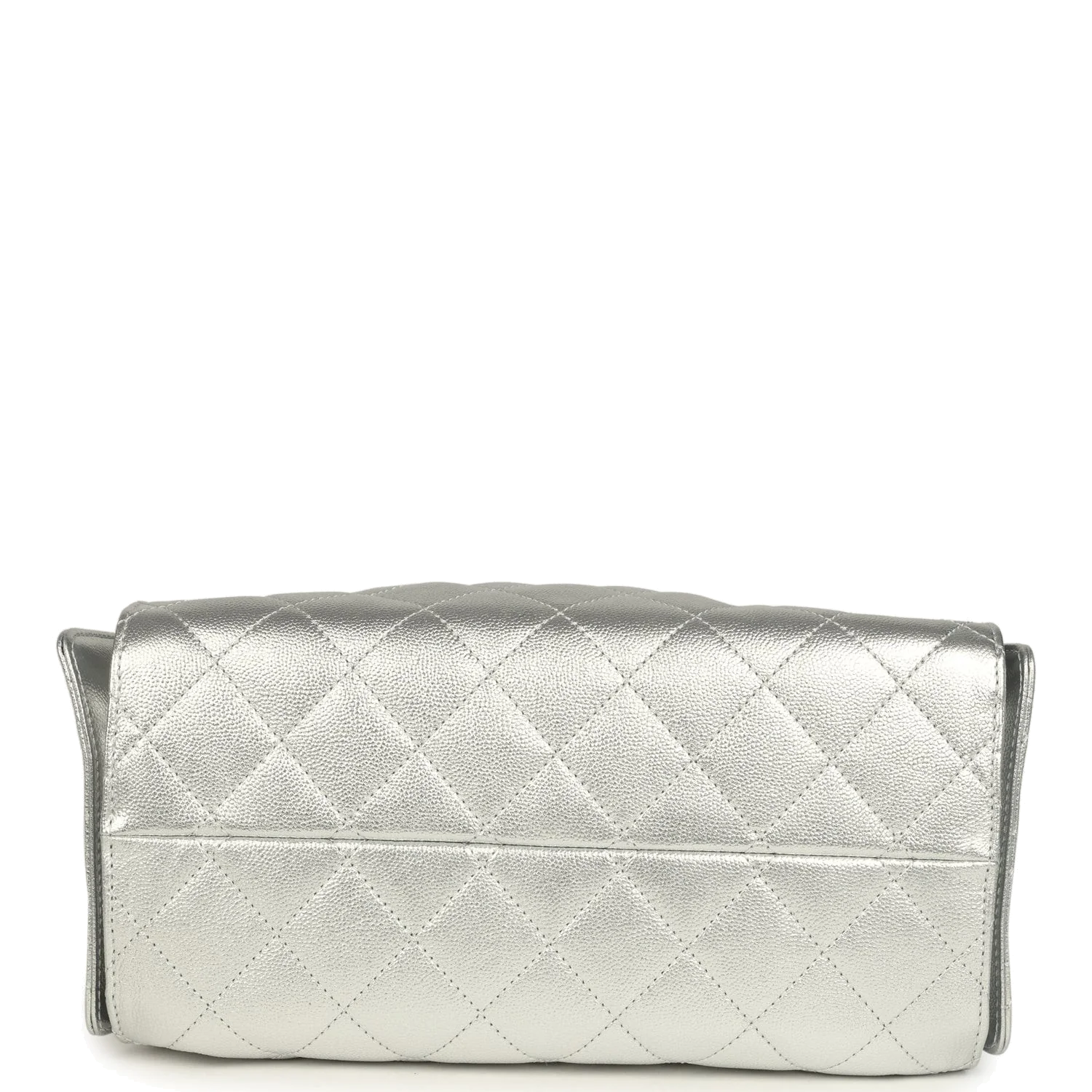 Chanel Small 25 Hobo Bag Metallic Silver Caviar — фото 7