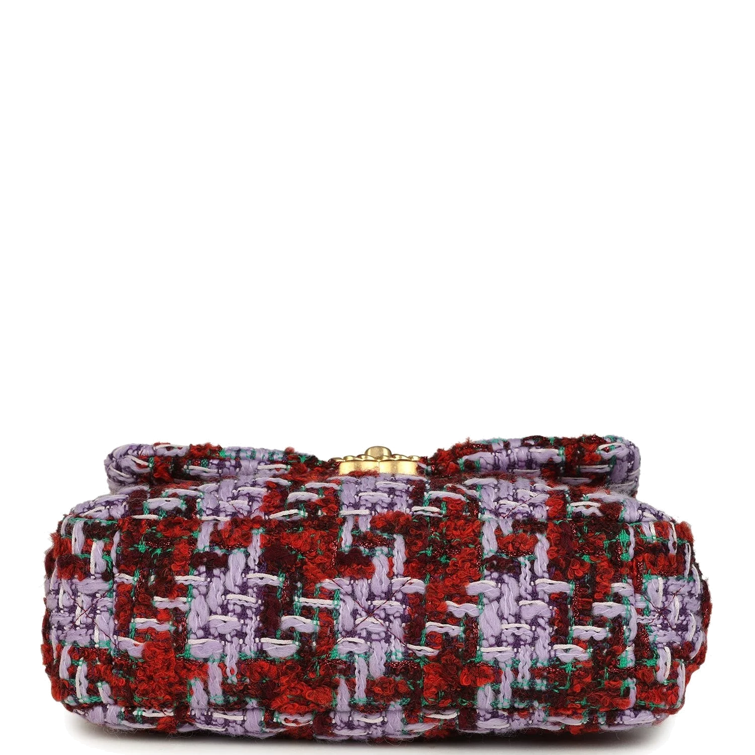 Chanel Medium 19 Flap Bag Burgundy, Purple, Red Tweed — фото 7