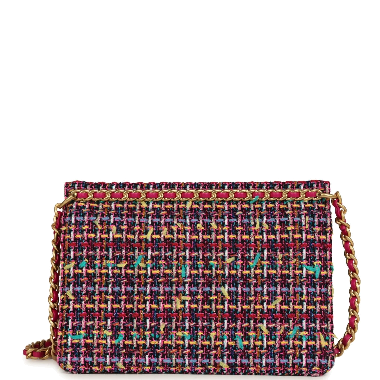 Chanel Mini Flap Bag Pink Multicolored Tweed — фото 4