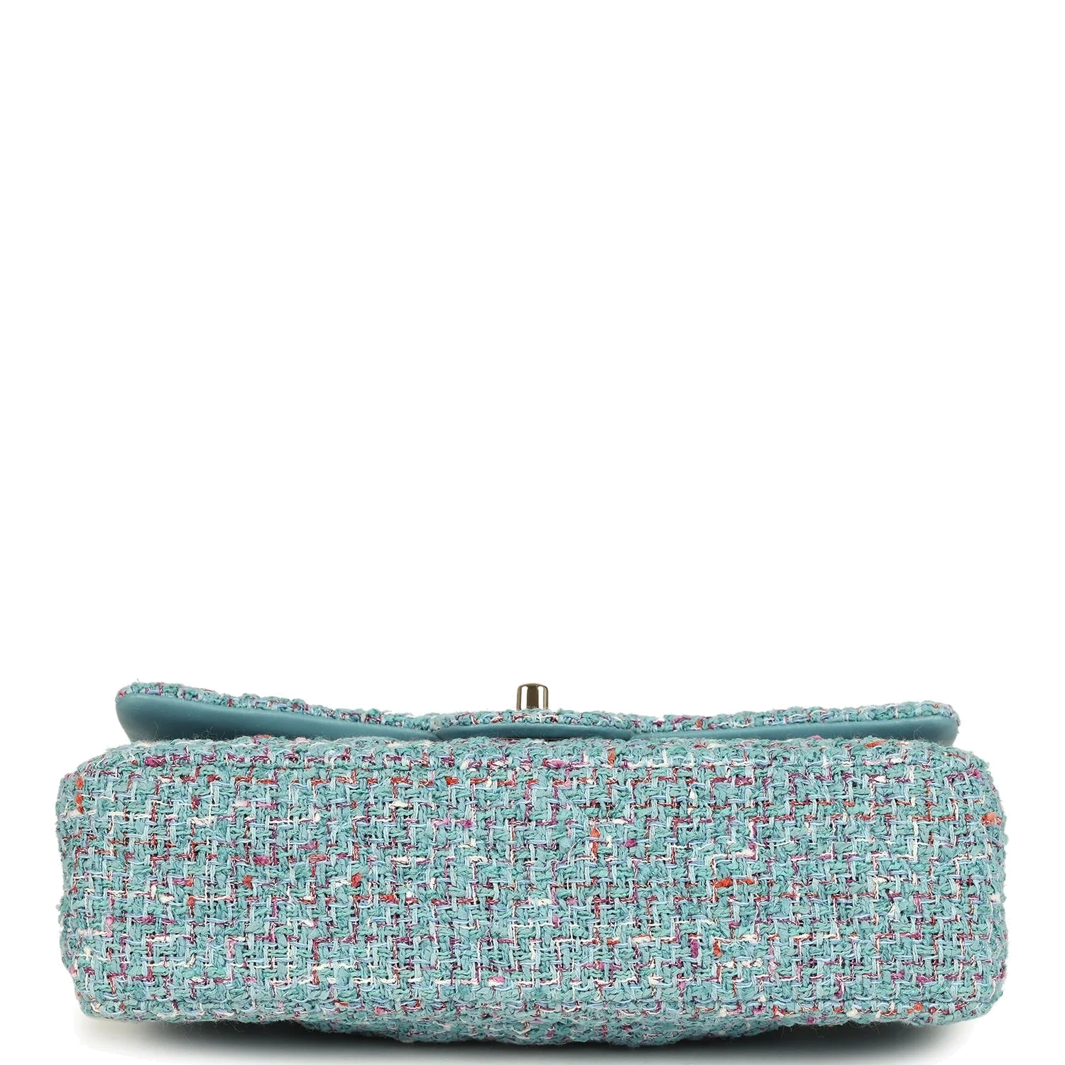 Chanel Medium Classic Double Flap Bag Blue Multi Tweed — фото 7