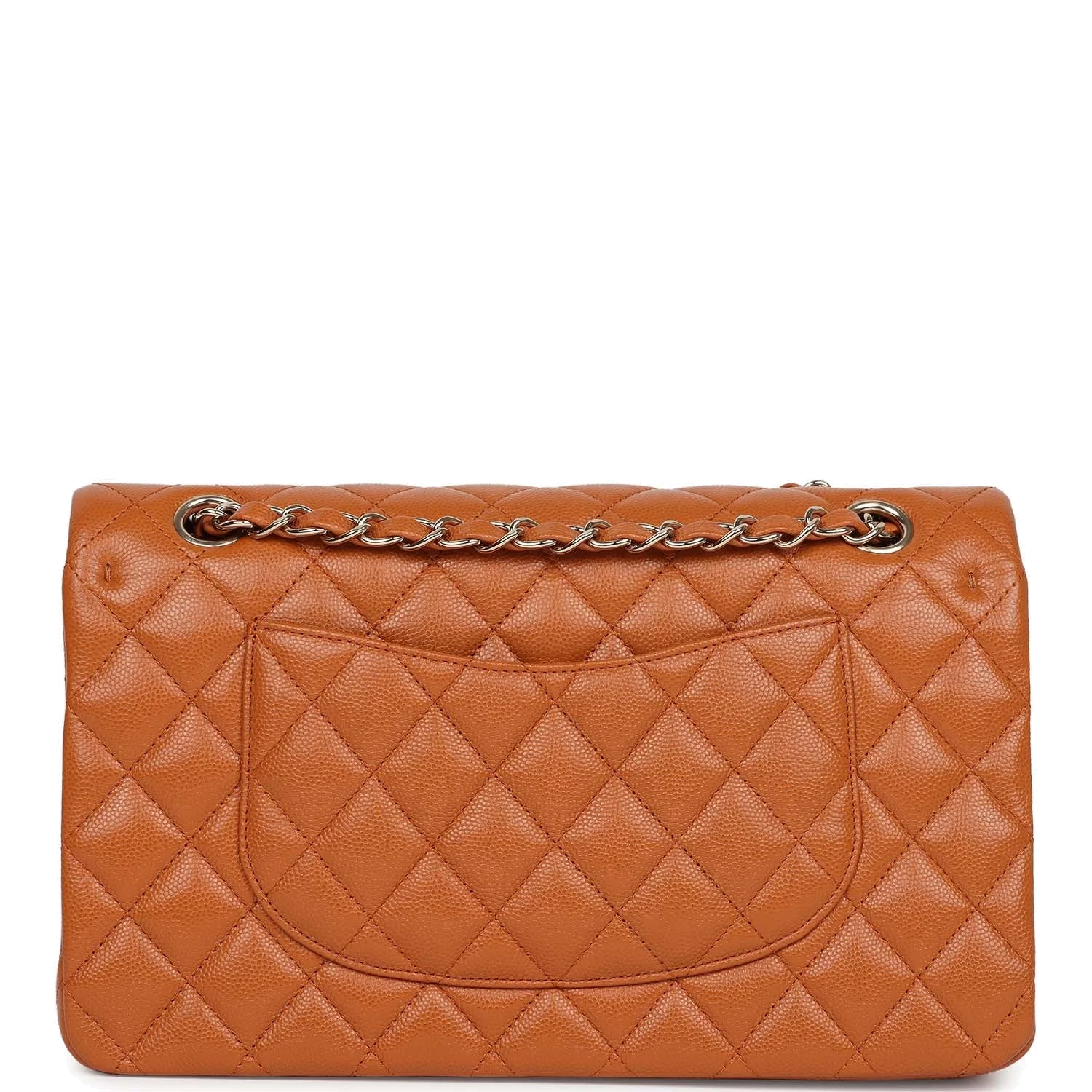 Chanel Medium Classic Double Flap Bag Caramel Shiny Caviar — фото 5