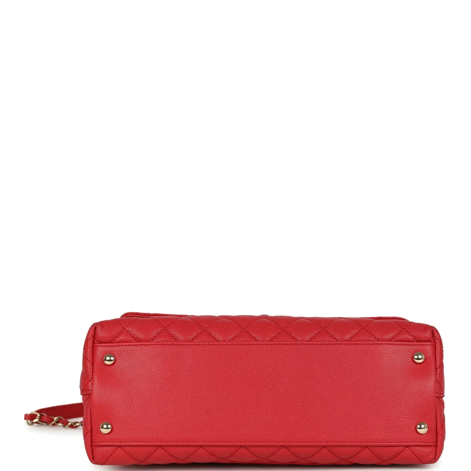 Chanel Small Coco Handle Flap Bag Red Caviar — фото 7