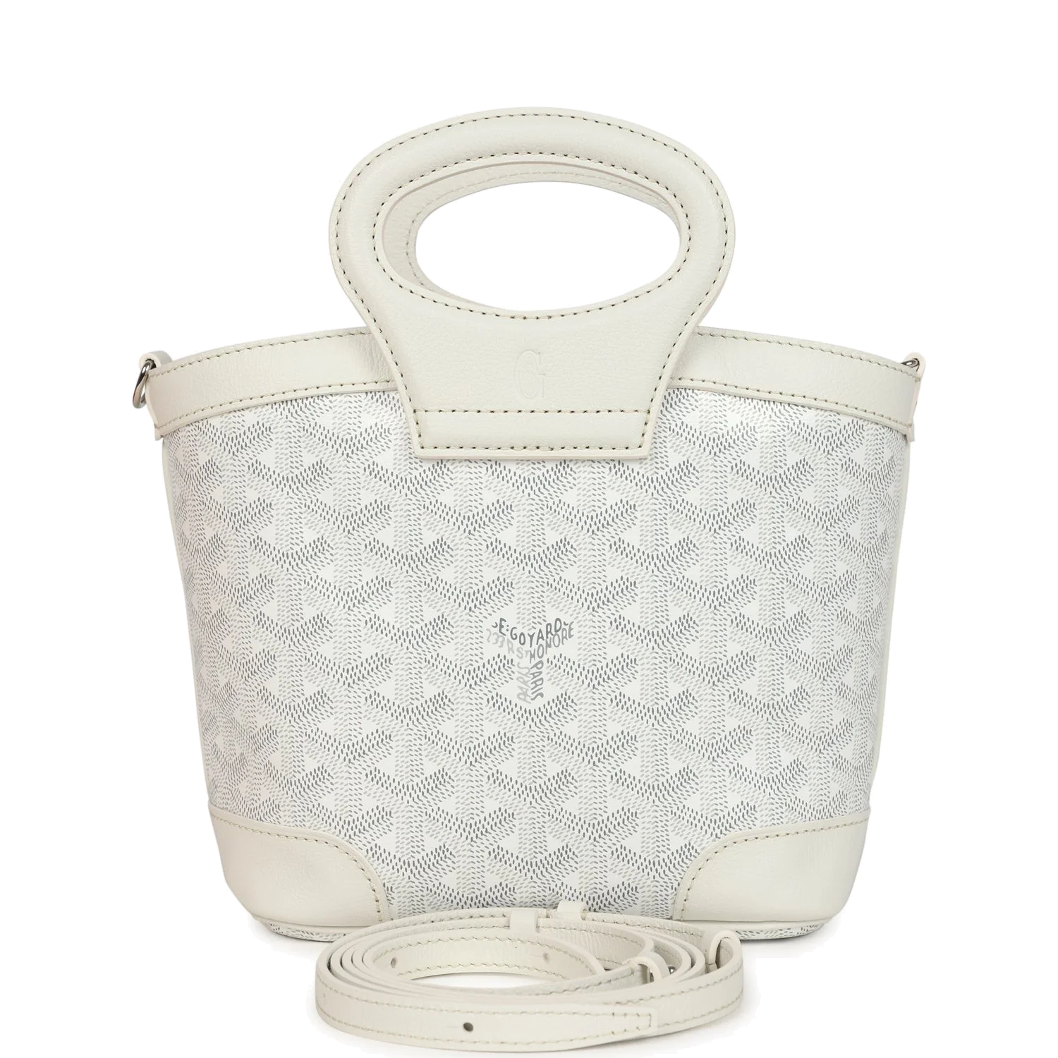 Goyard Goyardine Canvas White Beluga Mini Bag