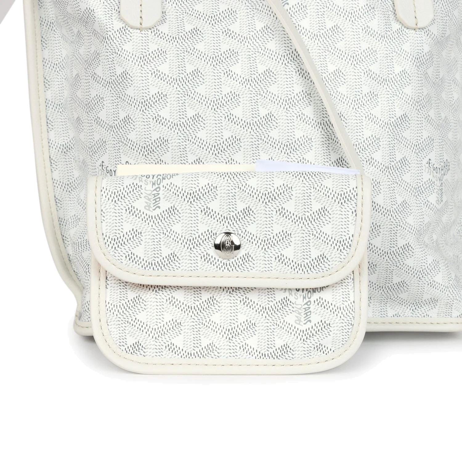 Goyard Goyardine Anjou White Mini Bag — фото 7