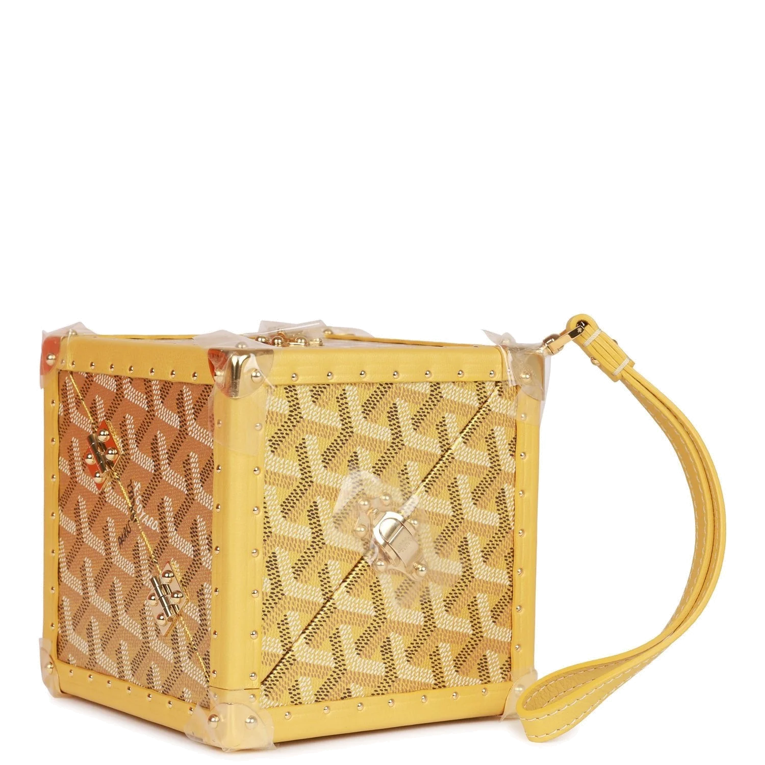 Goyard Dé Trunk Bag Metallic Gold Goyardine — фото 3