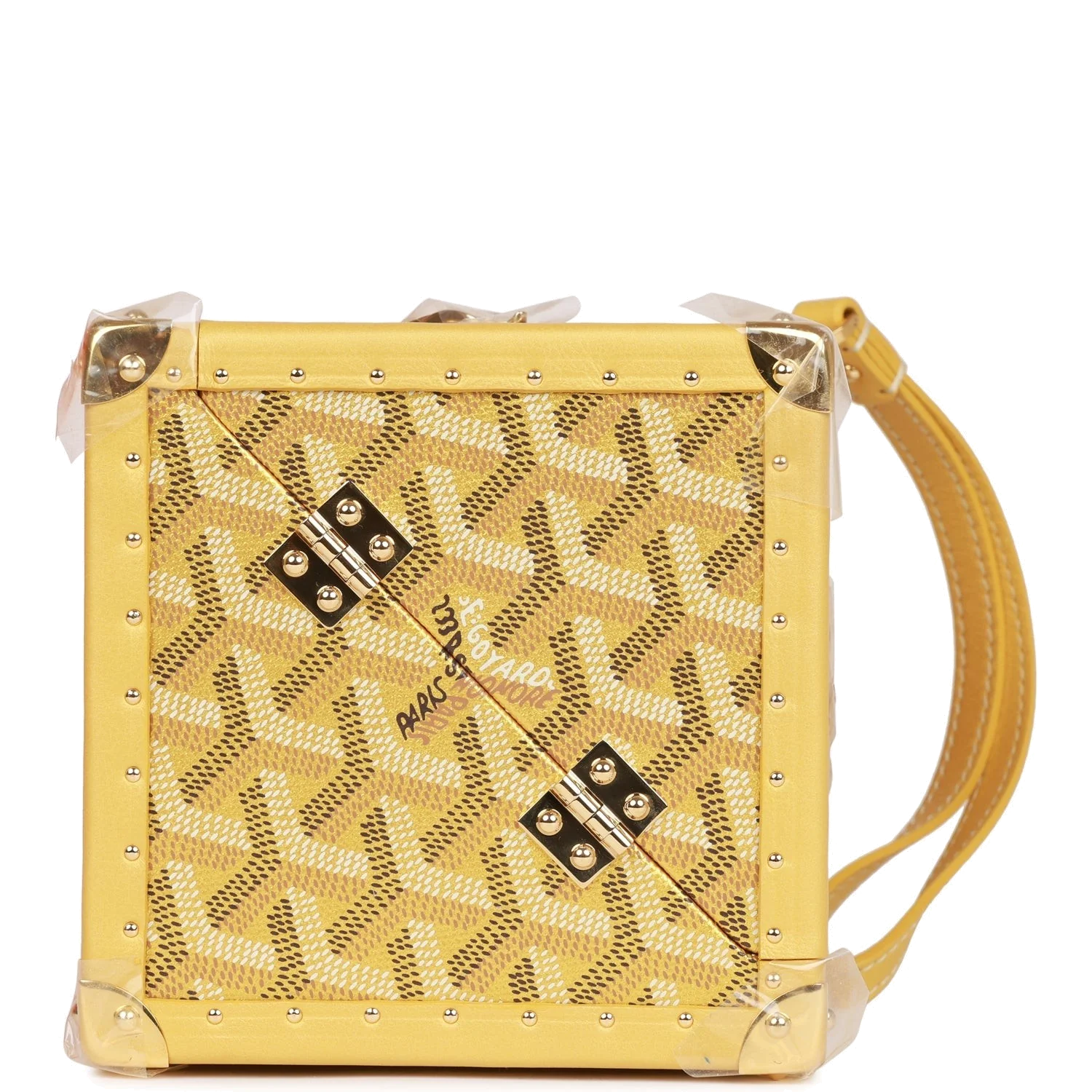 Goyard Dé Trunk Bag Metallic Gold Goyardine — фото 4