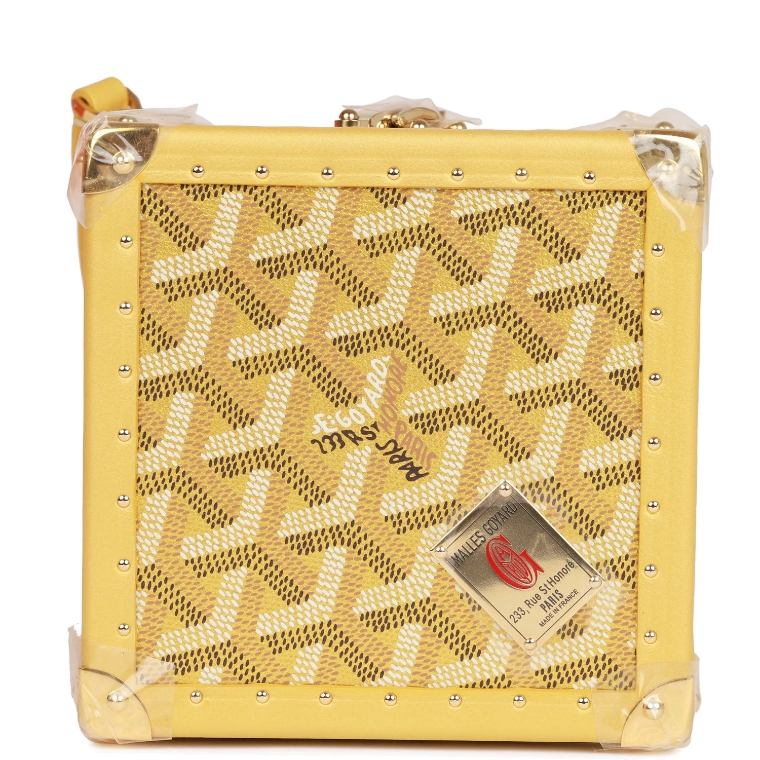 Goyard Dé Trunk Bag Metallic Gold Goyardine — фото 5