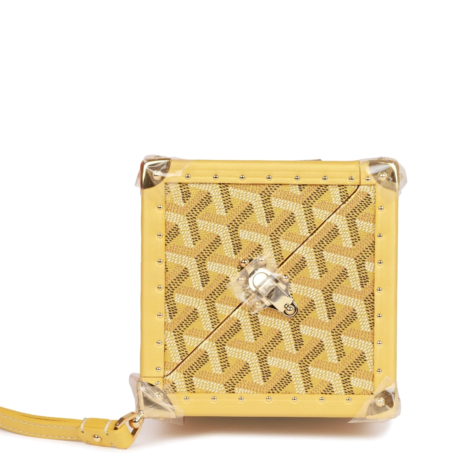 Goyard Dé Trunk Bag Metallic Gold Goyardine — фото 7