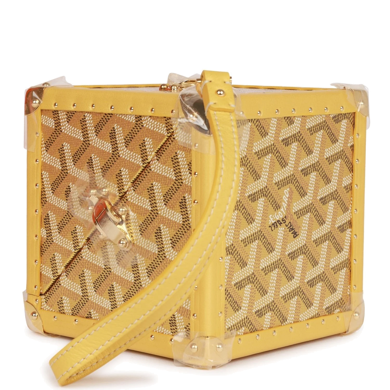 Goyard Dé Trunk Bag Metallic Gold Goyardine — фото 8