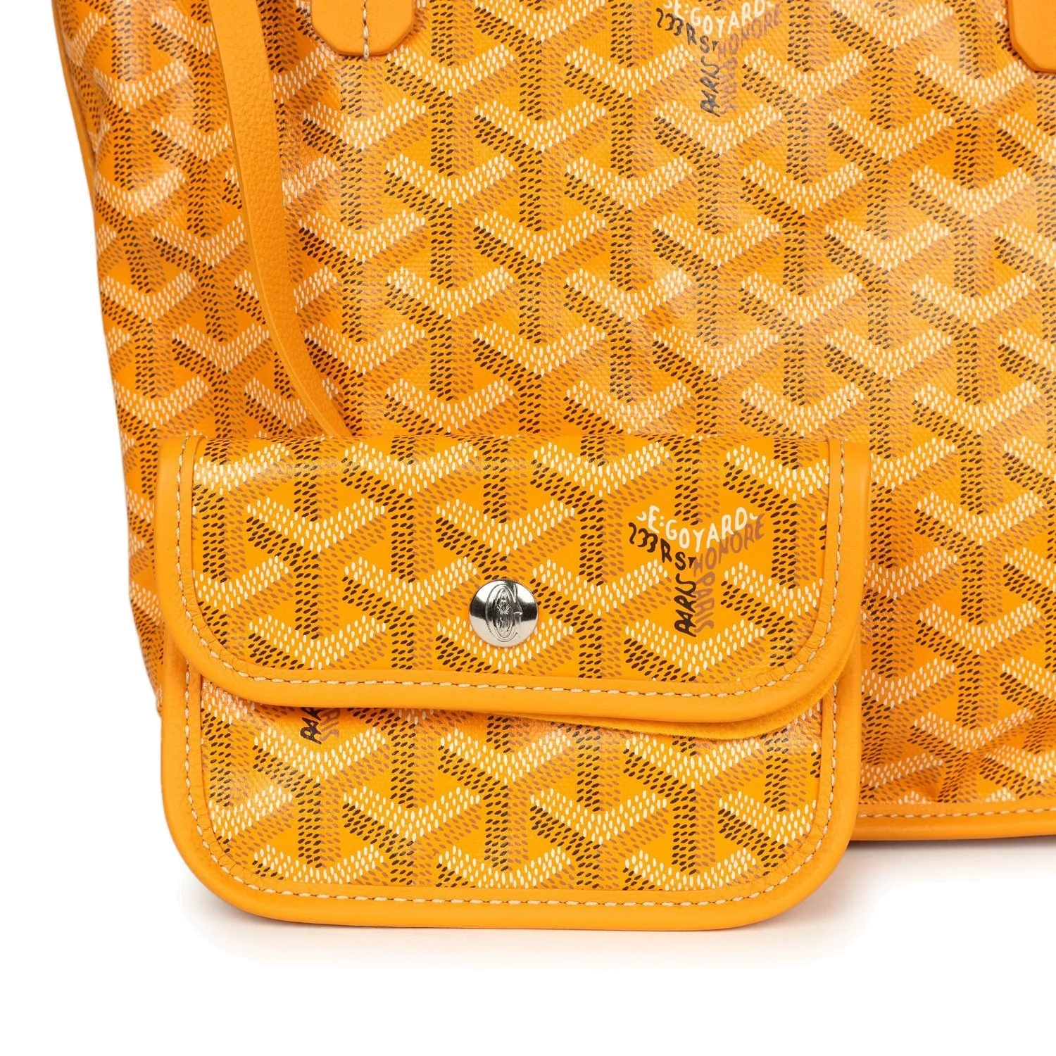 Goyard Goyardine Yellow Anjou Mini Bag — фото 7