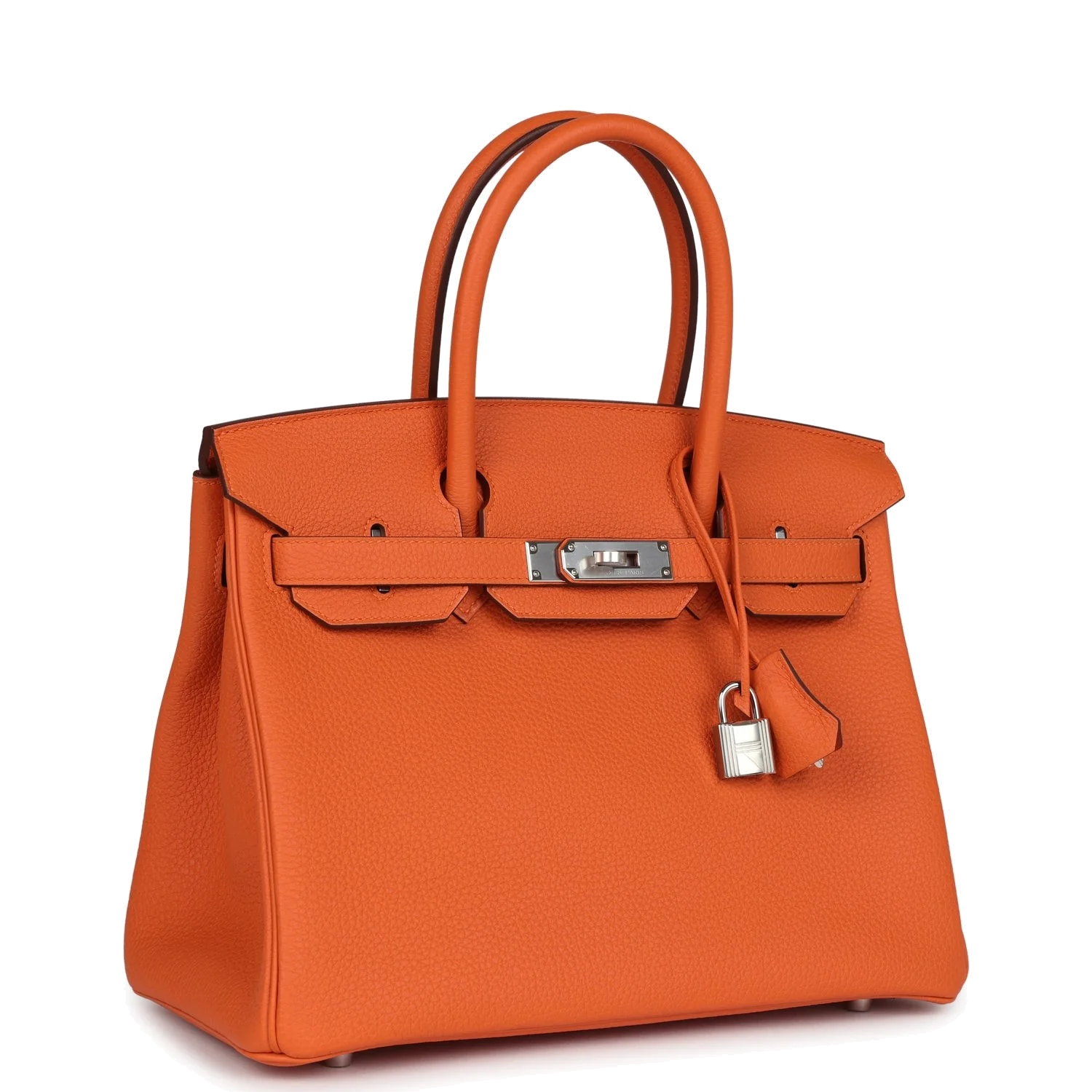 Hermes Birkin 30 Orange Togo Palladium Hardware Оранжевый Togo — фото 3