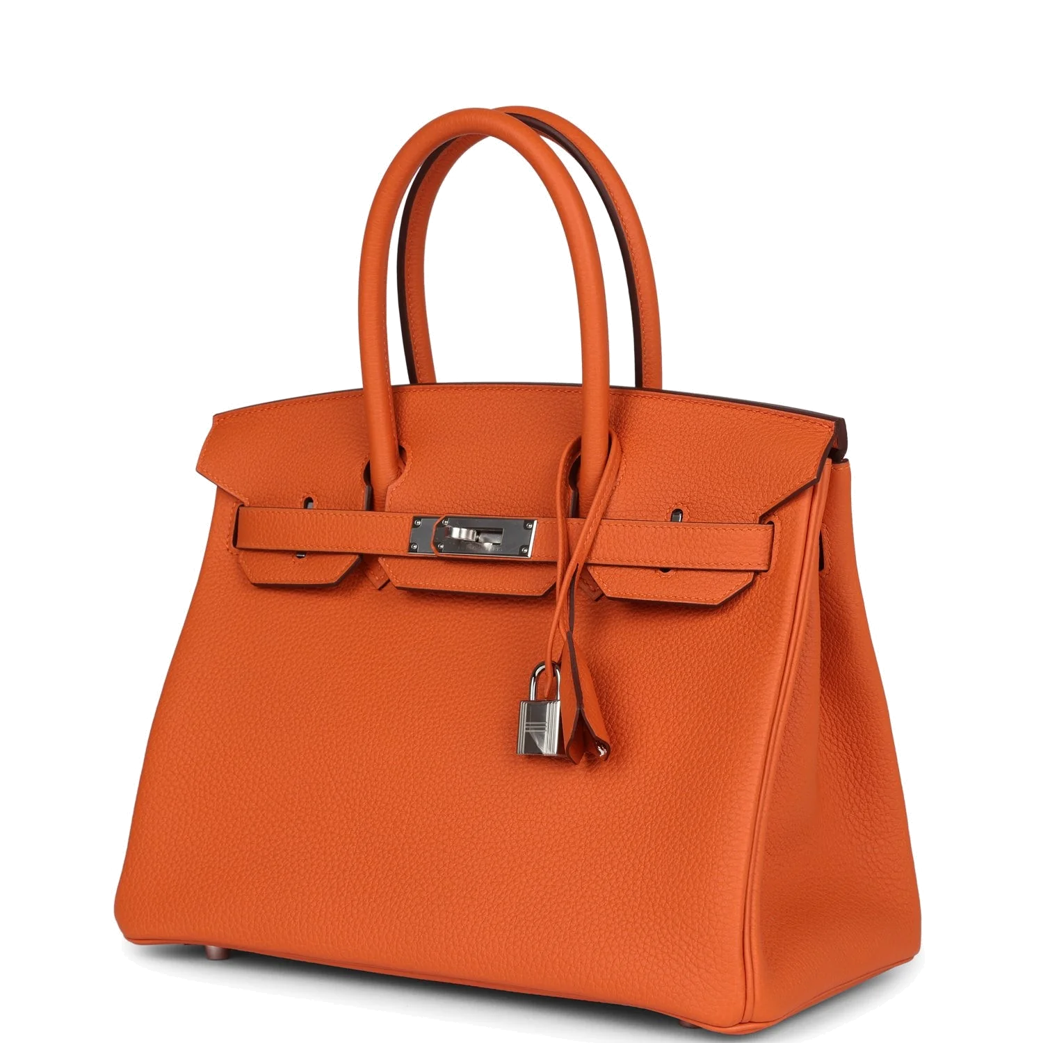 Hermes Birkin 30 Orange Togo Palladium Hardware Оранжевый Togo — фото 6