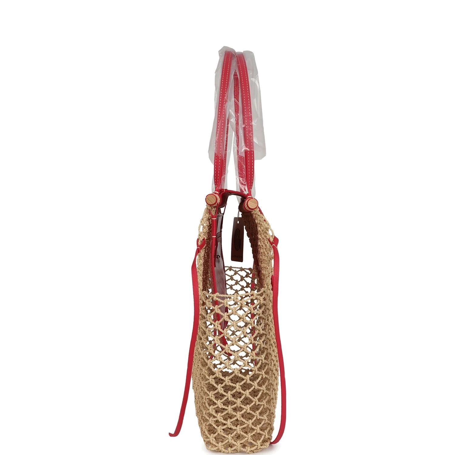 Goyard Goyardine Canvas Fuchsia Aligre Bag Raffia Net — фото 4