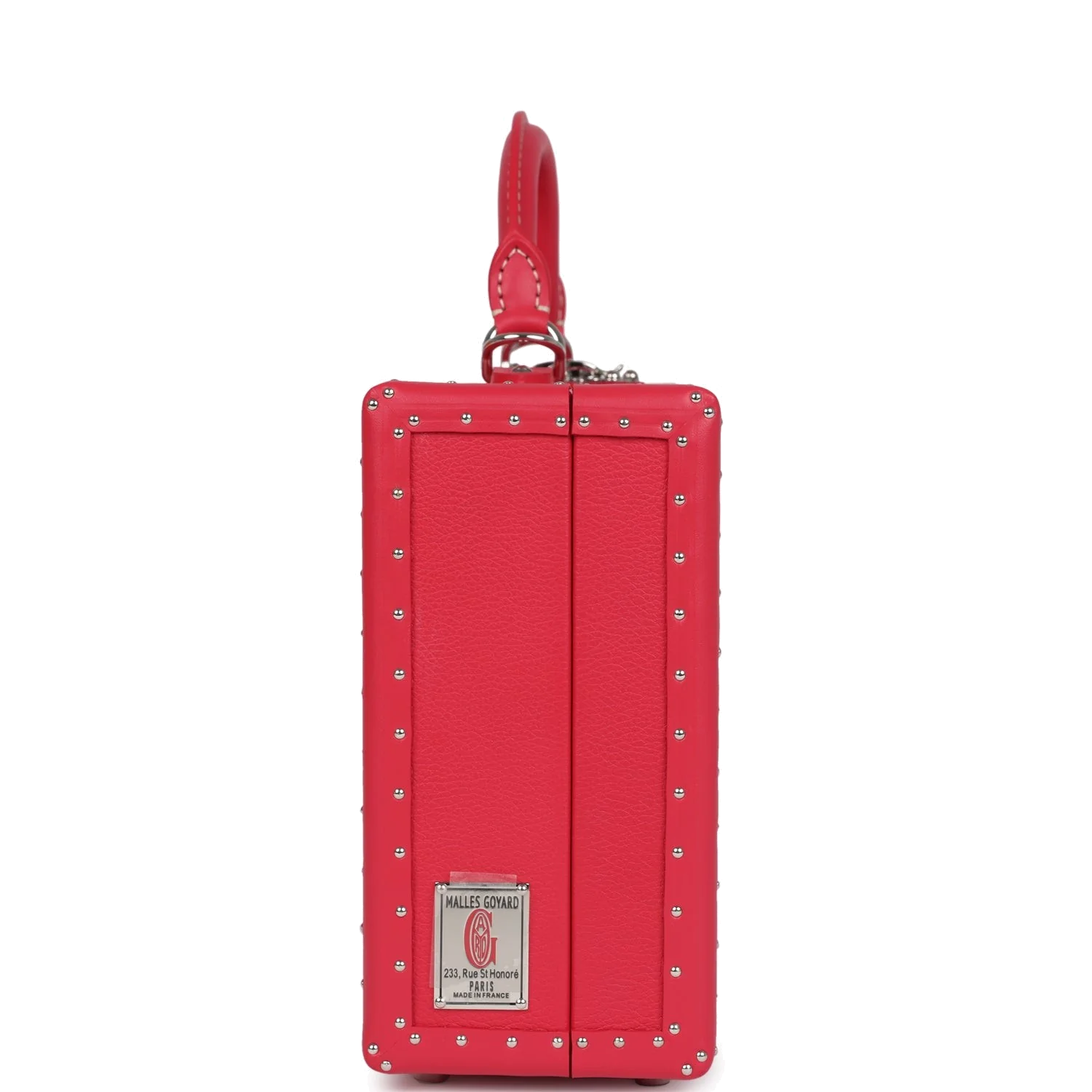 Goyard Goyardine Canvas Fuchsia Grand Hotel Marquetry Trunk PM Bag — фото 4