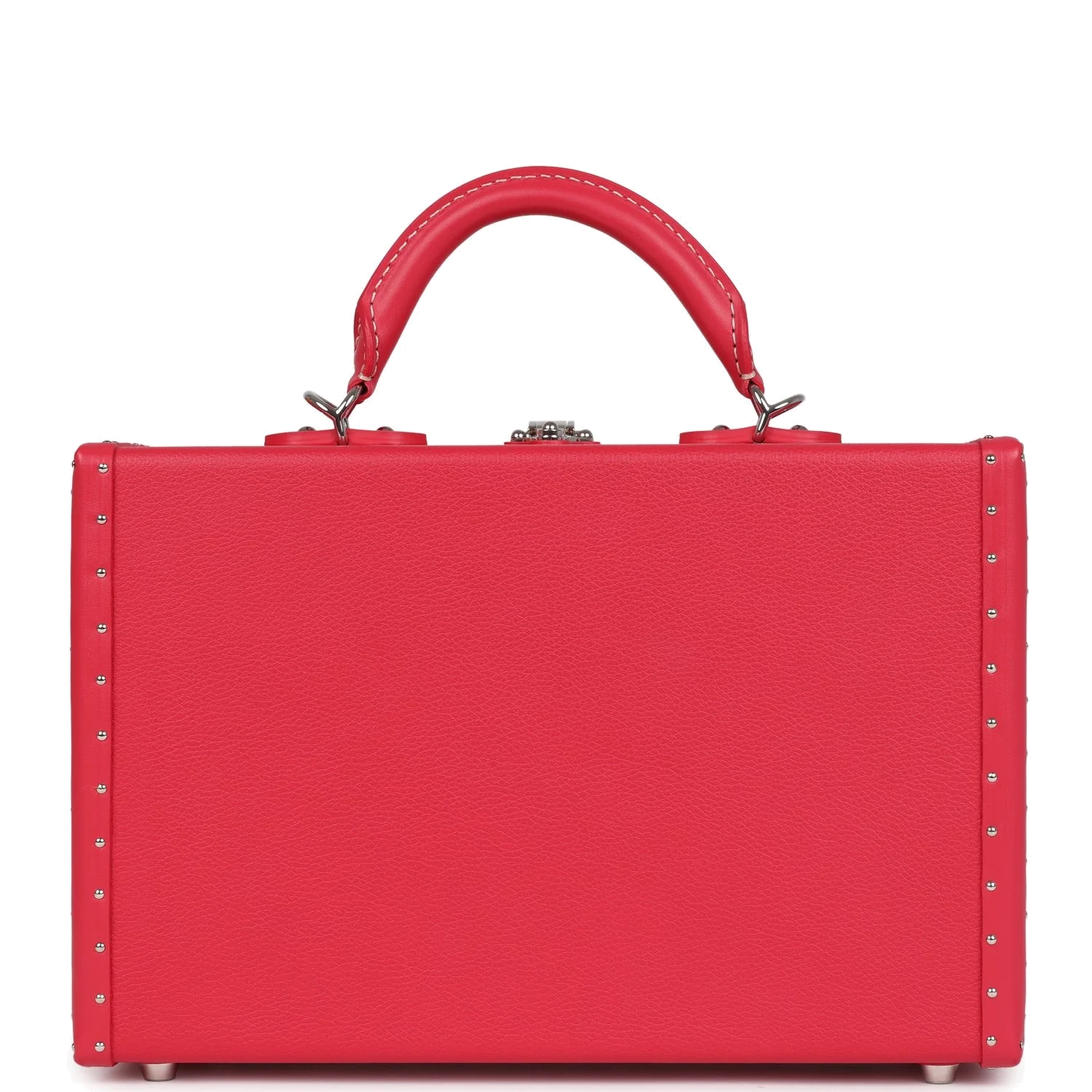 Goyard Goyardine Canvas Fuchsia Grand Hotel Marquetry Trunk PM Bag — фото 5