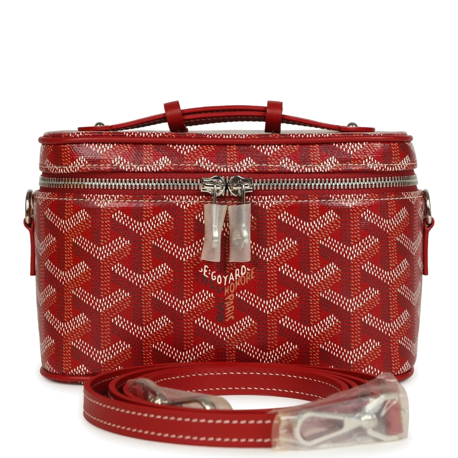 Goyard Goyardine Canvas Red Mini Muse Vanity Bag