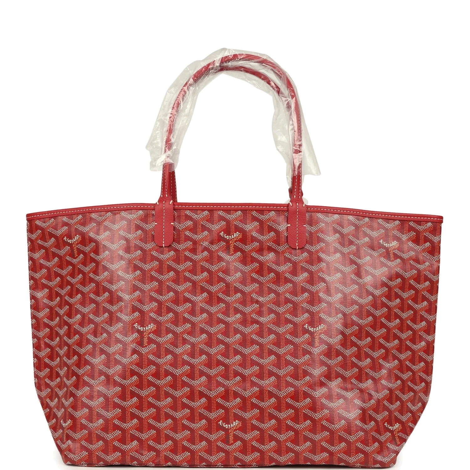 Goyard Goyardine Red Saint Louis PM Tote Bag