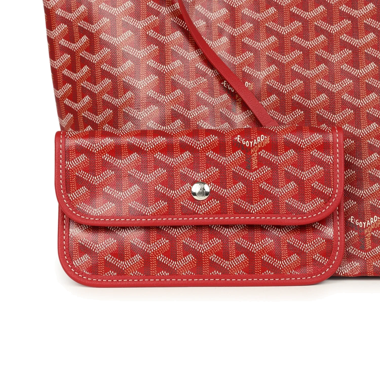 Goyard Goyardine Red Saint Louis PM Tote Bag — фото 7