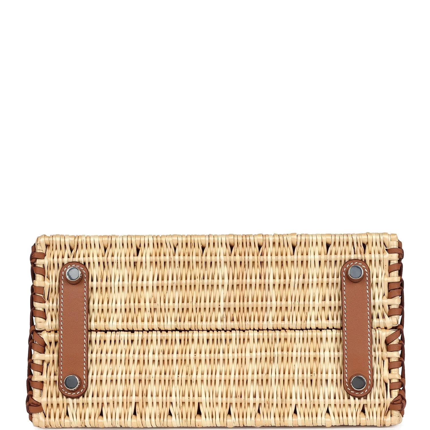 Hermes Picnic Birkin 25 Gold Swift and Stripe Wicker Palladium Hardware Золотой Swift — фото 7