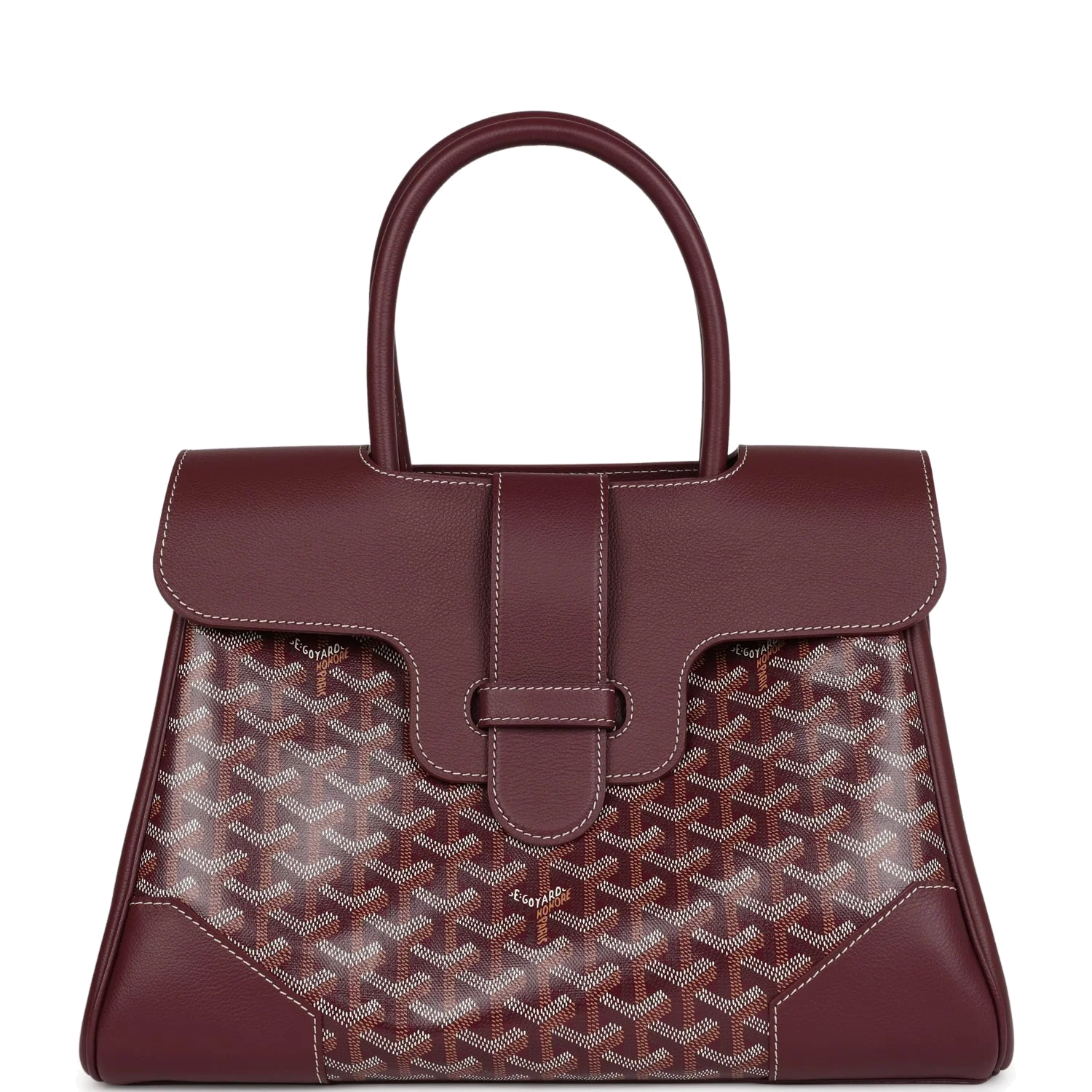 Goyard Saigon Tote Burgundy Goyardine Canvas